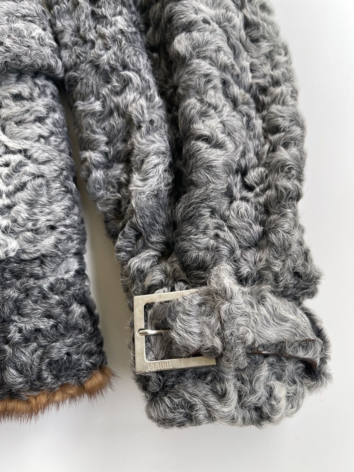 Gianfranco Ferre Luxury Curly Fur 100% Pelle Leather Size M / US 6-8 / IT 42-44 - 10 Thumbnail