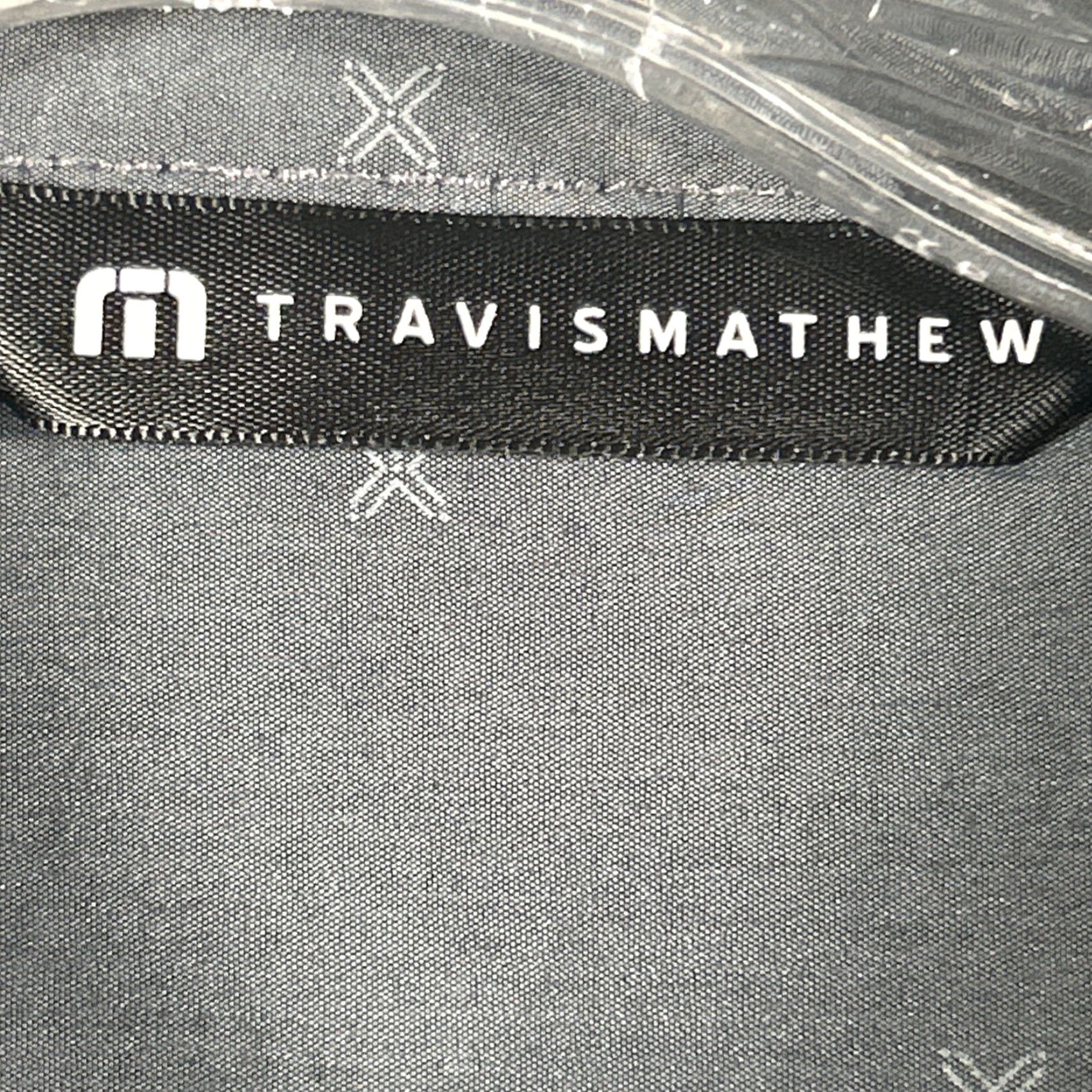 TravisMathew Travis Mathew Mens Button-Up Shirt 2XL Gray Cotton Blend Short Sleeve Pocket Geometric Classic Casual Size US XXL / EU 58 / 5 - 4 Thumbnail