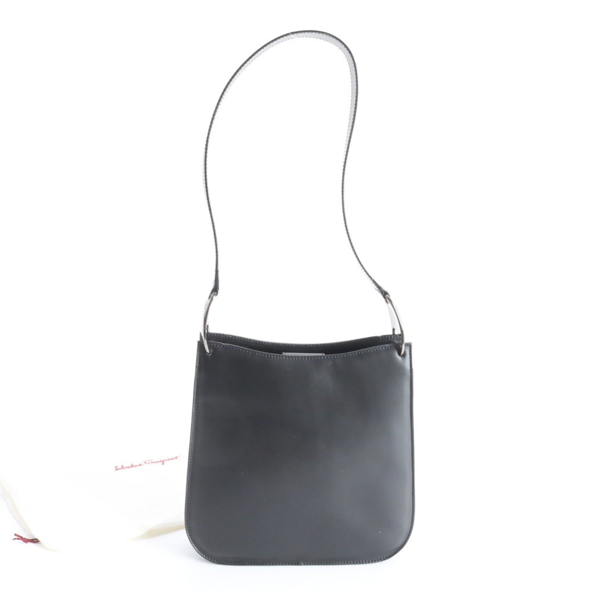 Salvatore Ferragamo Vara Leather One-Shoulder Bag, Black, for Women
