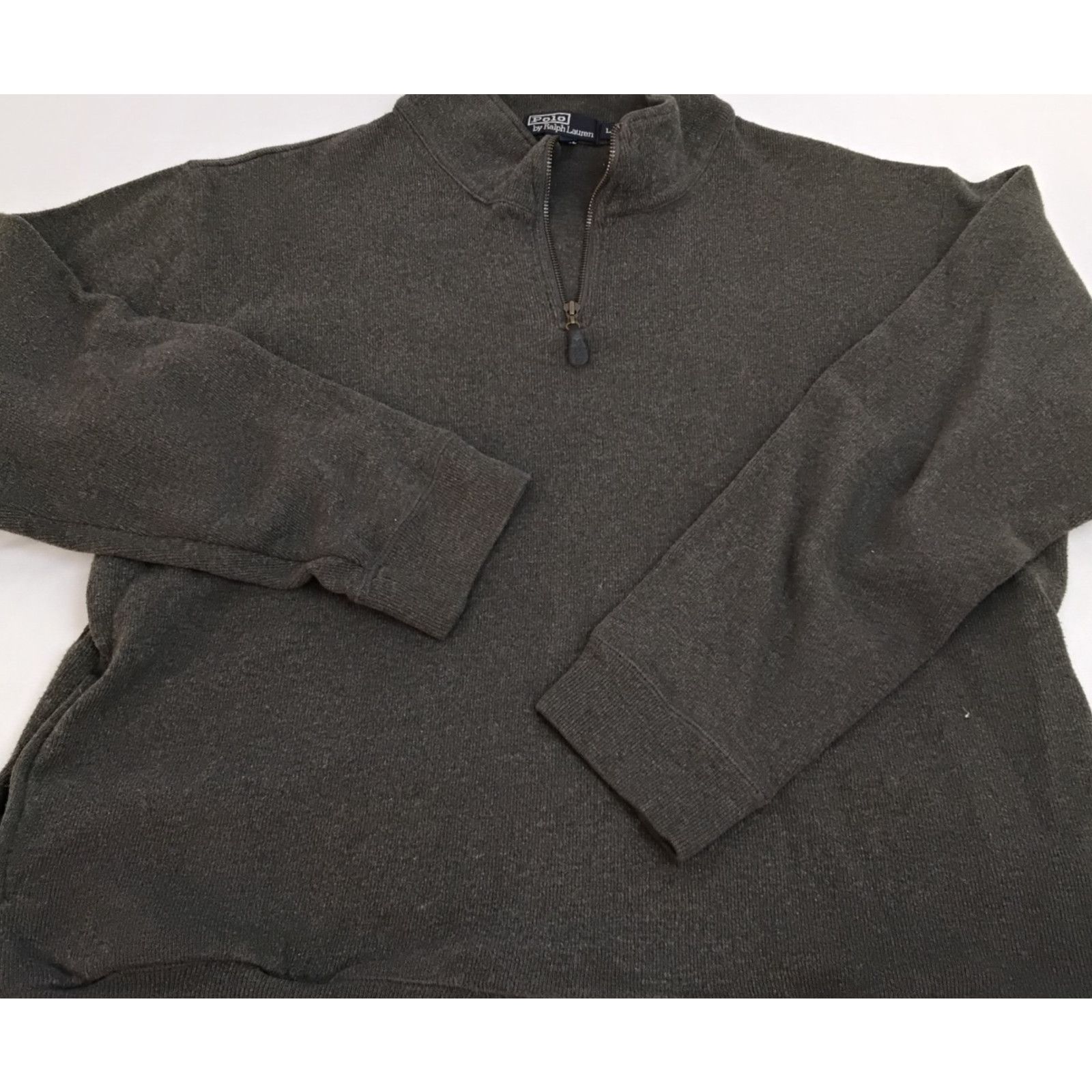 Polo Ralph Lauren Polo Ralph Lauren Knit 1/4 Zip Pullover Men's L Gray Size US L / EU 52-54 / 3 - 5 Thumbnail