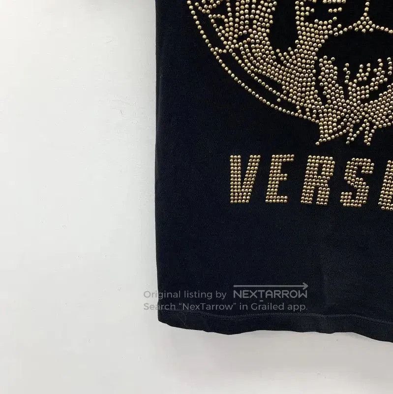 Versace Versace Black Cotton T-Shirt with Lion Design . Size L / US 10 / IT 46 - 4 Thumbnail