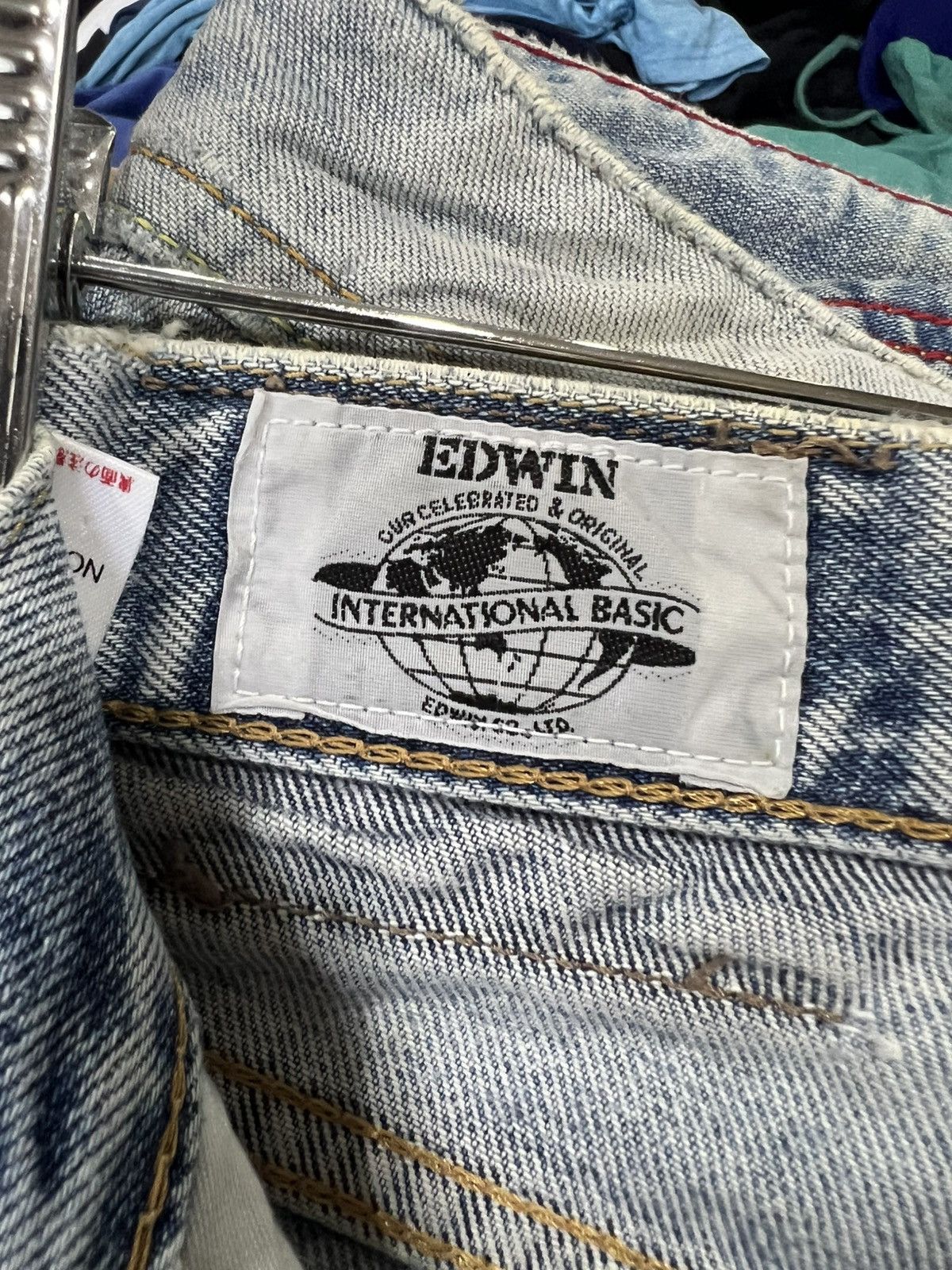 If Six Was Nine 🔥Rare Vintage Edwin Paint Splash Distressed Denim Size US 32 / EU 48 - 18 Thumbnail