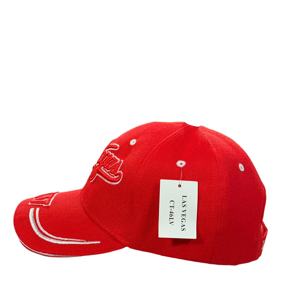 Vintage Vintage Las Vegas Red White Adjustable Trucker Strapback Hat Size ONE SIZE - 2 Thumbnail