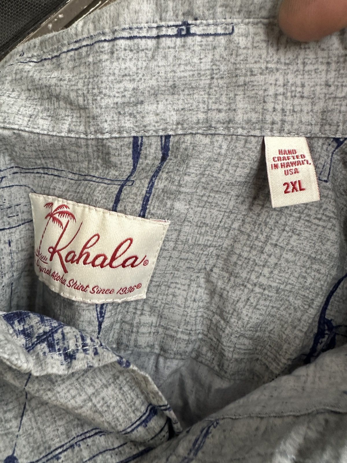 Other PreOwned Kahala Blue/Gray Hawaiian Shirt Men's XXL Size US XXL / EU 58 / 5 - 4 Thumbnail