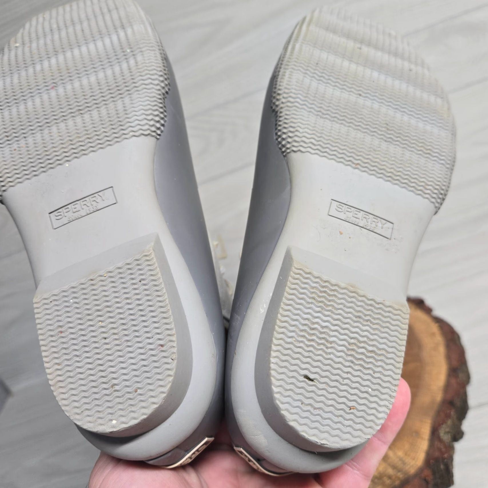 Sperry SPERRY Saltwater Duck Gray Lace Up Ankle Rain Boots Women's Size 7.5M Waterproof Outdoor Size US 8 / IT 38 - 7 Thumbnail