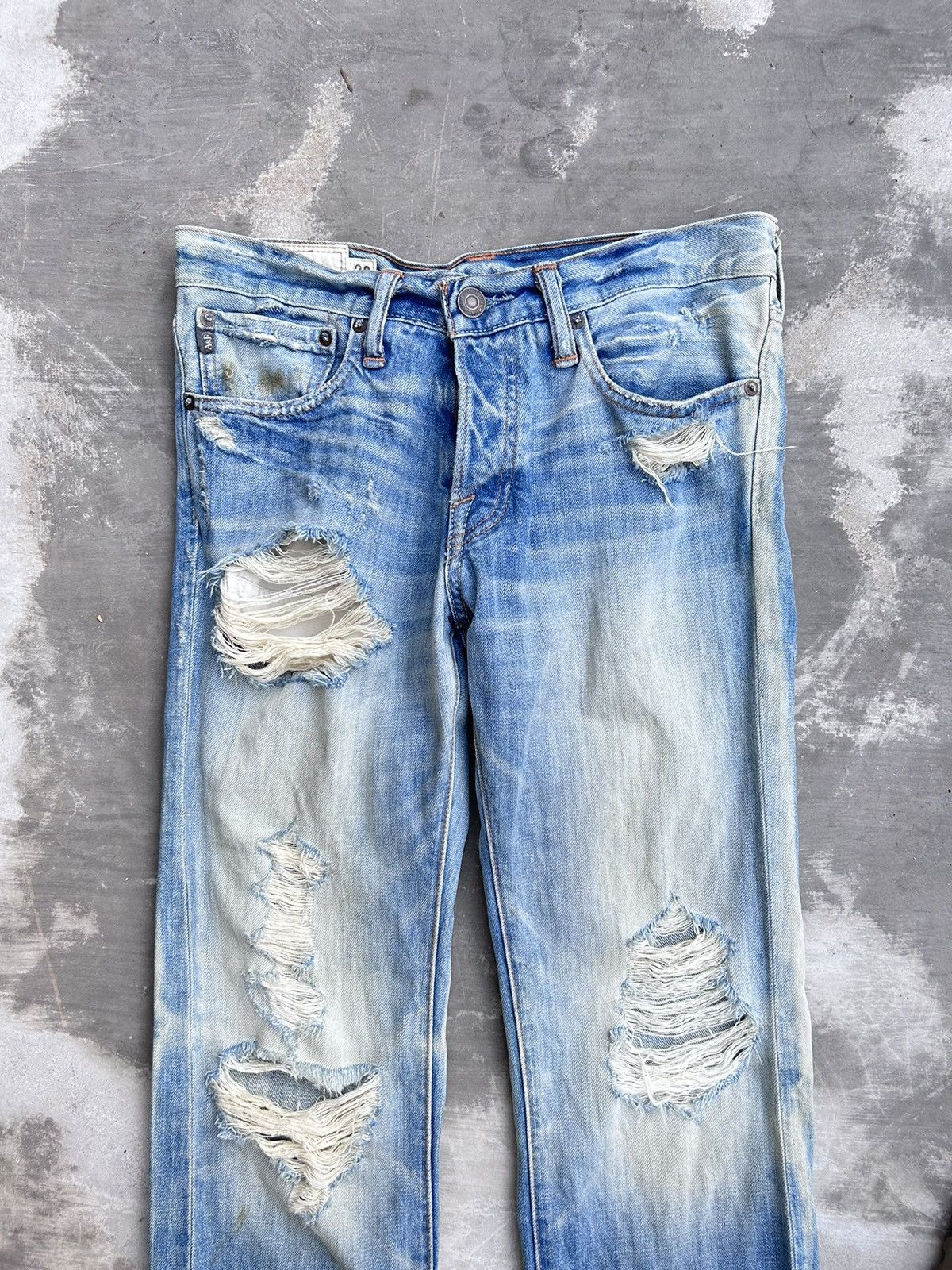 Abercrombie & Fitch × Vintage Abercrombie & Fitch Distressed Denim Size US 33 - 4 Thumbnail
