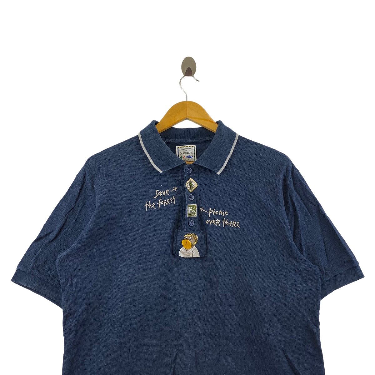 Jean Charles De Castelbajac × Vintage Vintage JC CASTELBAJAC +2 NATURE Sport Pop Art Collar Size US L / EU 52-54 / 3 - 2 Thumbnail