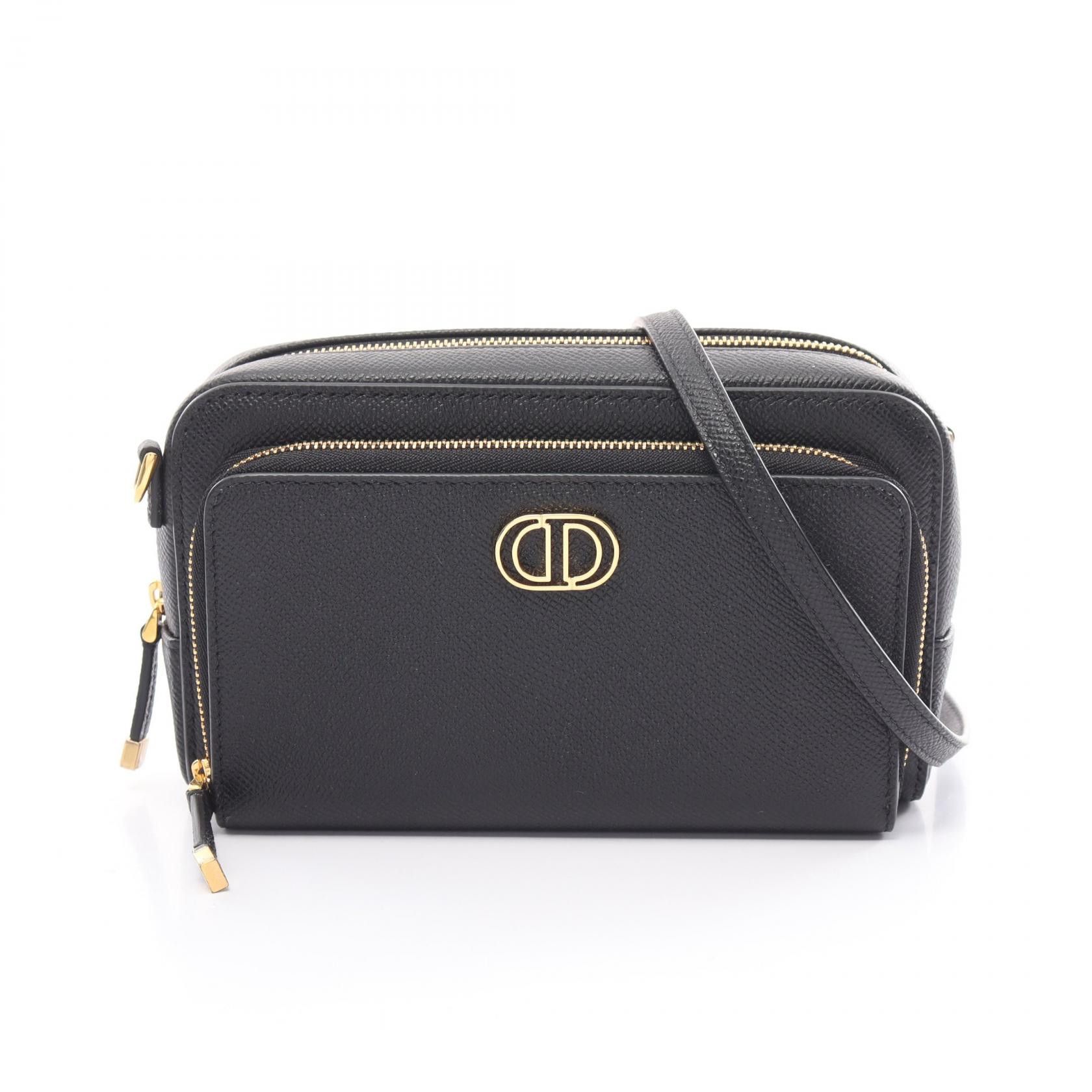 Dior Dior Caro Leather 2Way Shoulder Bag Leather Shoulder Bag S7431Ubae in Black, Women's