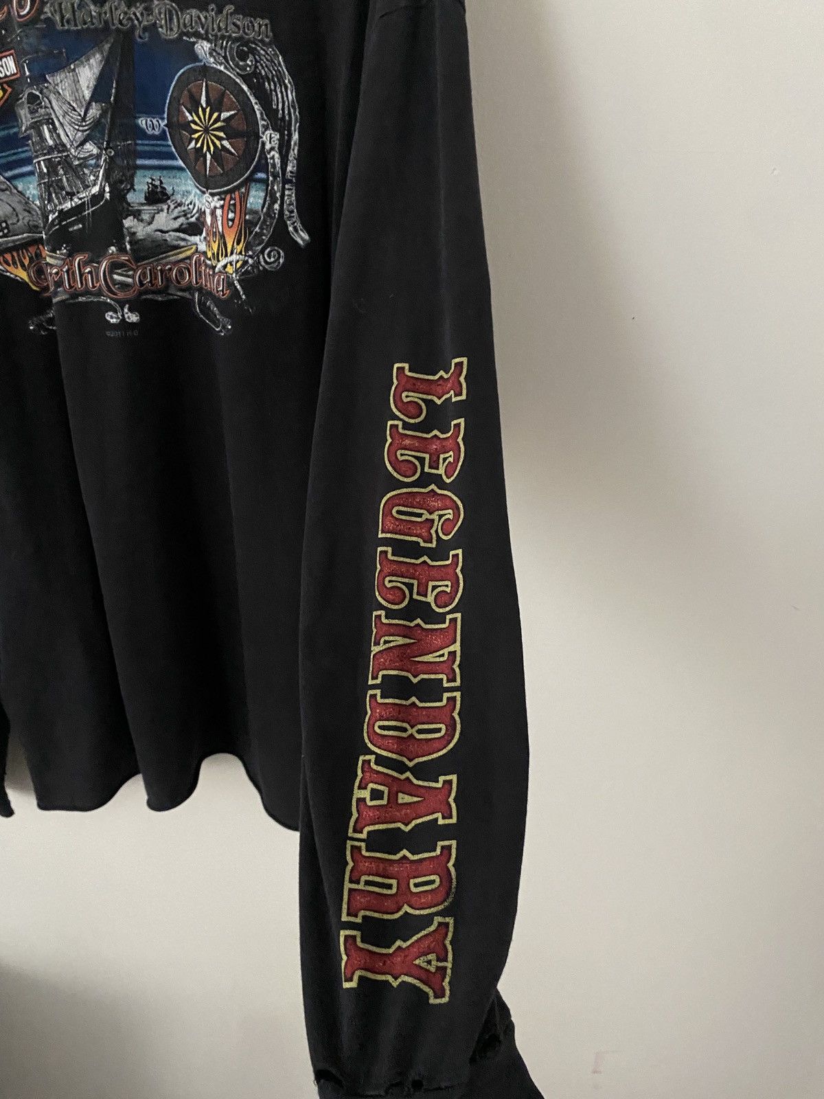Harley Davidson 2000s Harley-Davidson Long Sleeve Tee – Vintage Size US L / EU 52-54 / 3 - 5 Thumbnail