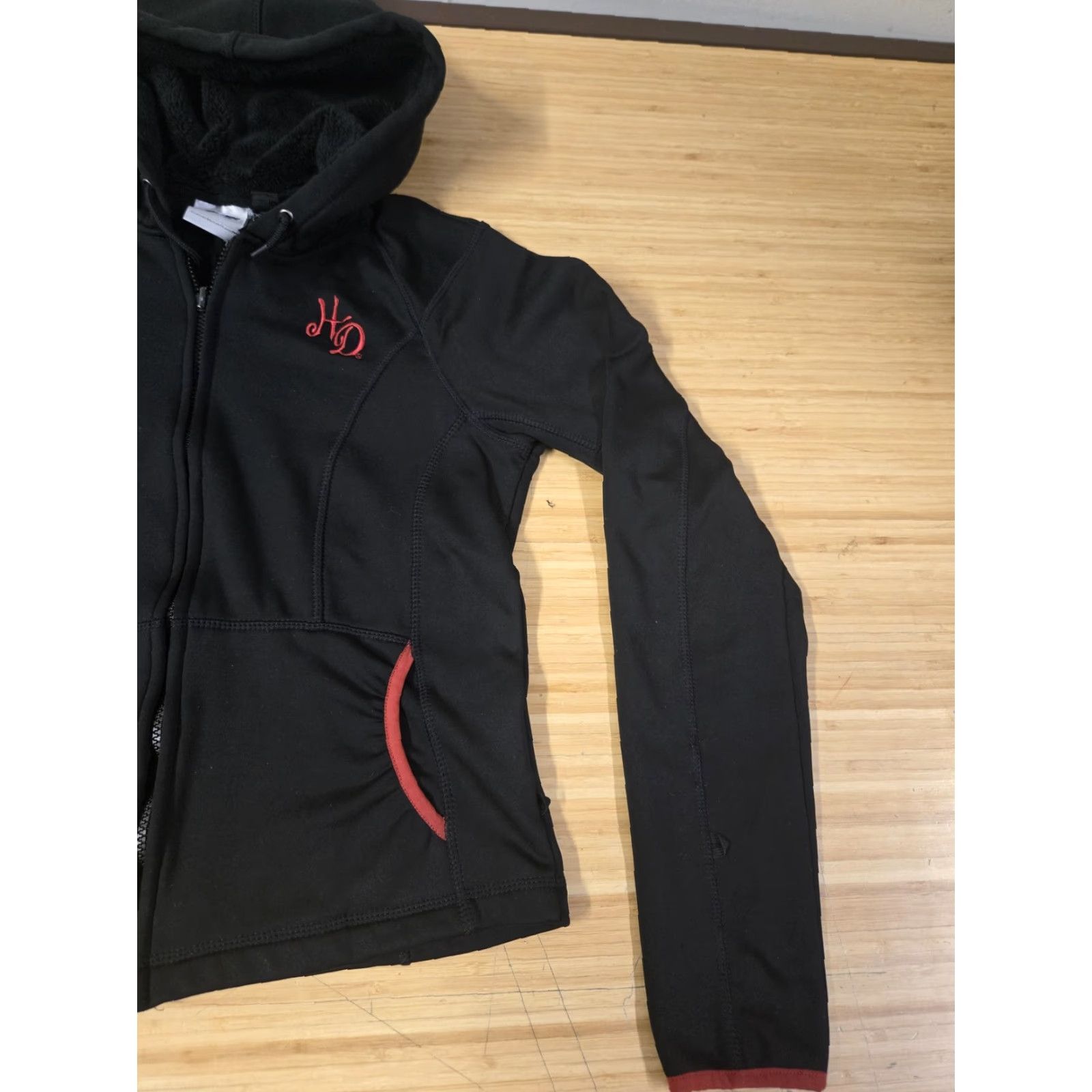 Harley Davidson Harley-Davidson Jacket Womens M Black Fleece Lined Full Zip Hoodie Moto Size M / US 6-8 / IT 42-44 - 2 Thumbnail