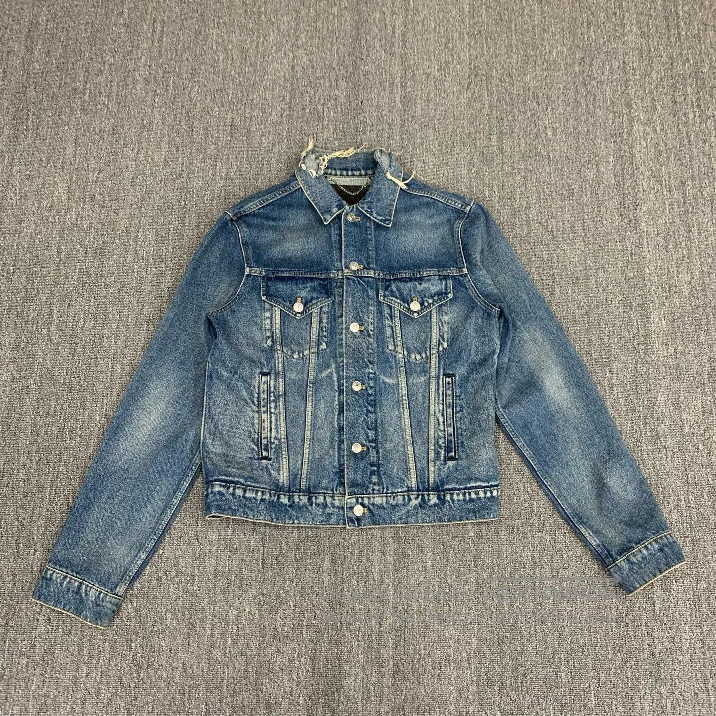 Balenciaga Balenciaga Blue Washed Denim Jacket. Size US S / EU 44-46 / 1 - 1 Thumbnail