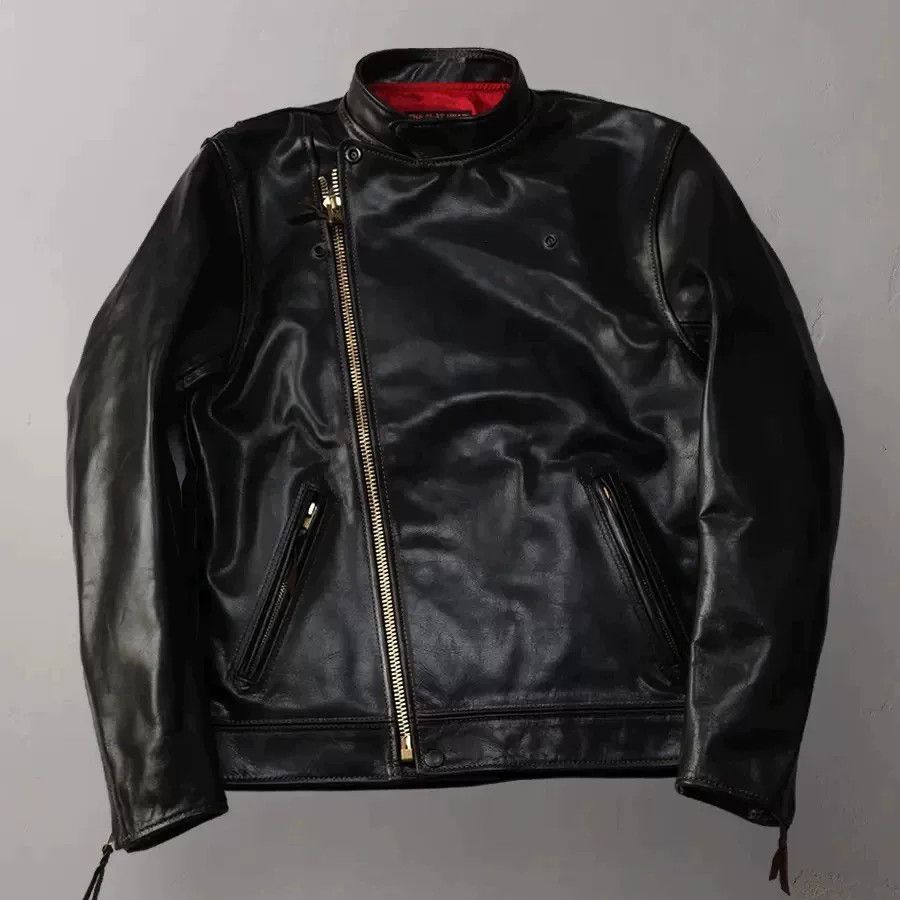 The Flat Head Classic Stand Collar Motorcycle Jacket Size US XS / EU 42 / 0 - 1 Thumbnail