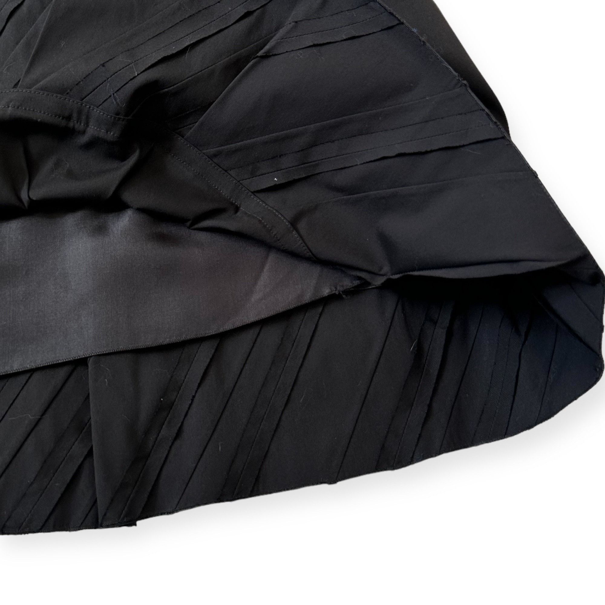 Prada Prada A line Black Cotton Skirt, Size 46 Italy/L, Never worn Size 32" / US 10 / IT 46 - 10 Thumbnail