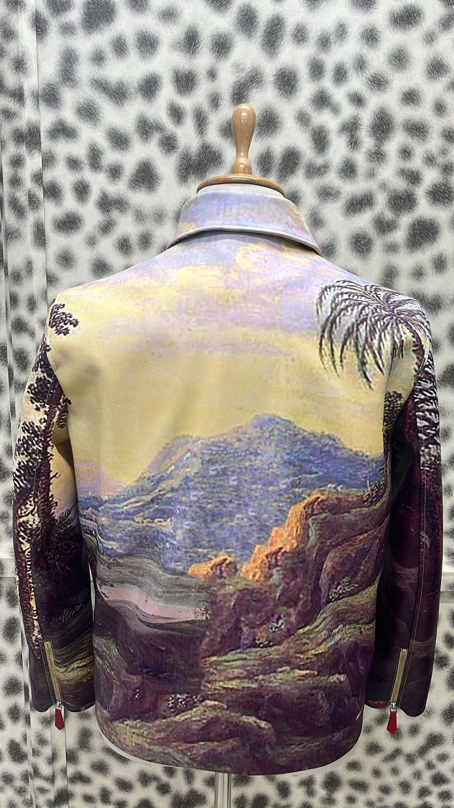 ILLUMINATION: Printed Leather Jacket