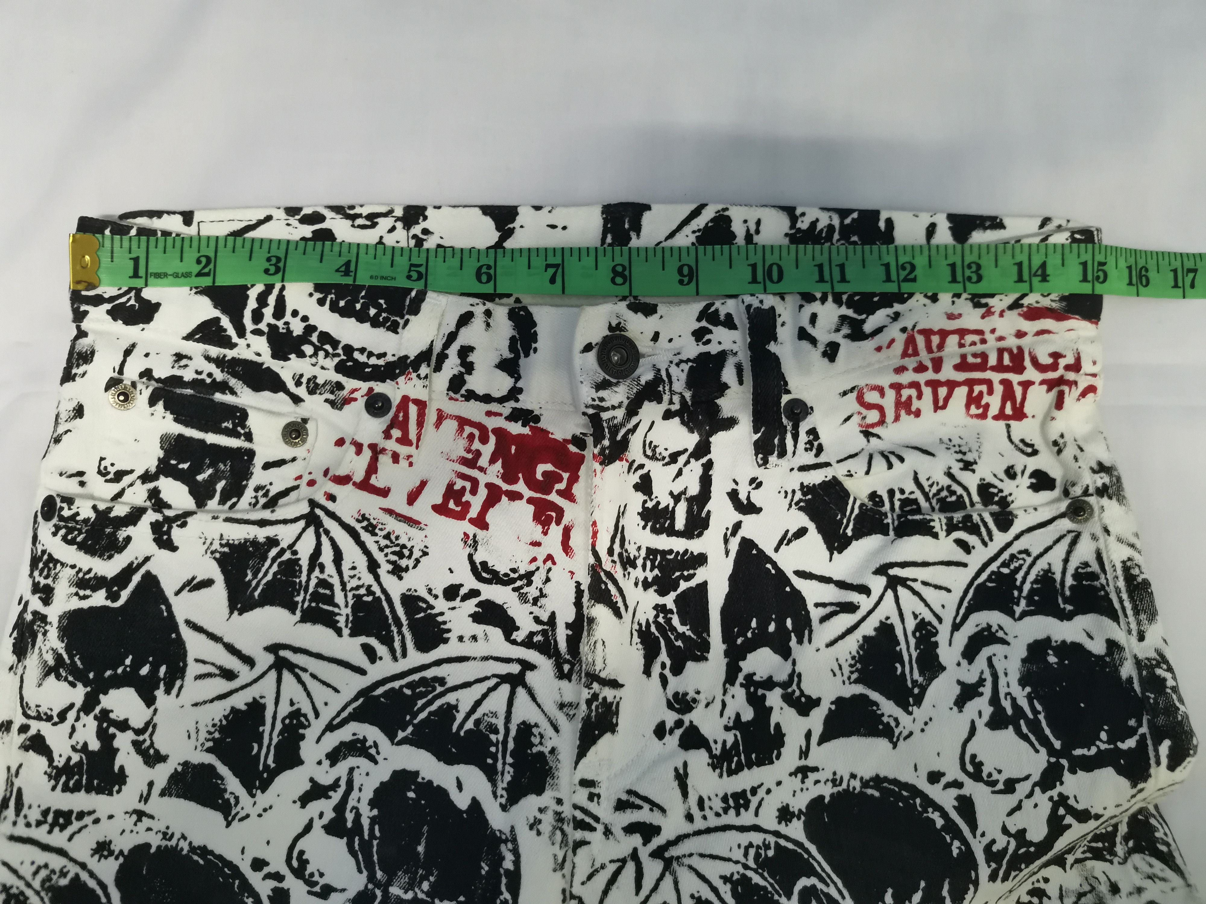 Handmade UJ Custom Avanged Sevenfold OverPrint Pant Slim Fit Straight Size US 29 - 7 Thumbnail