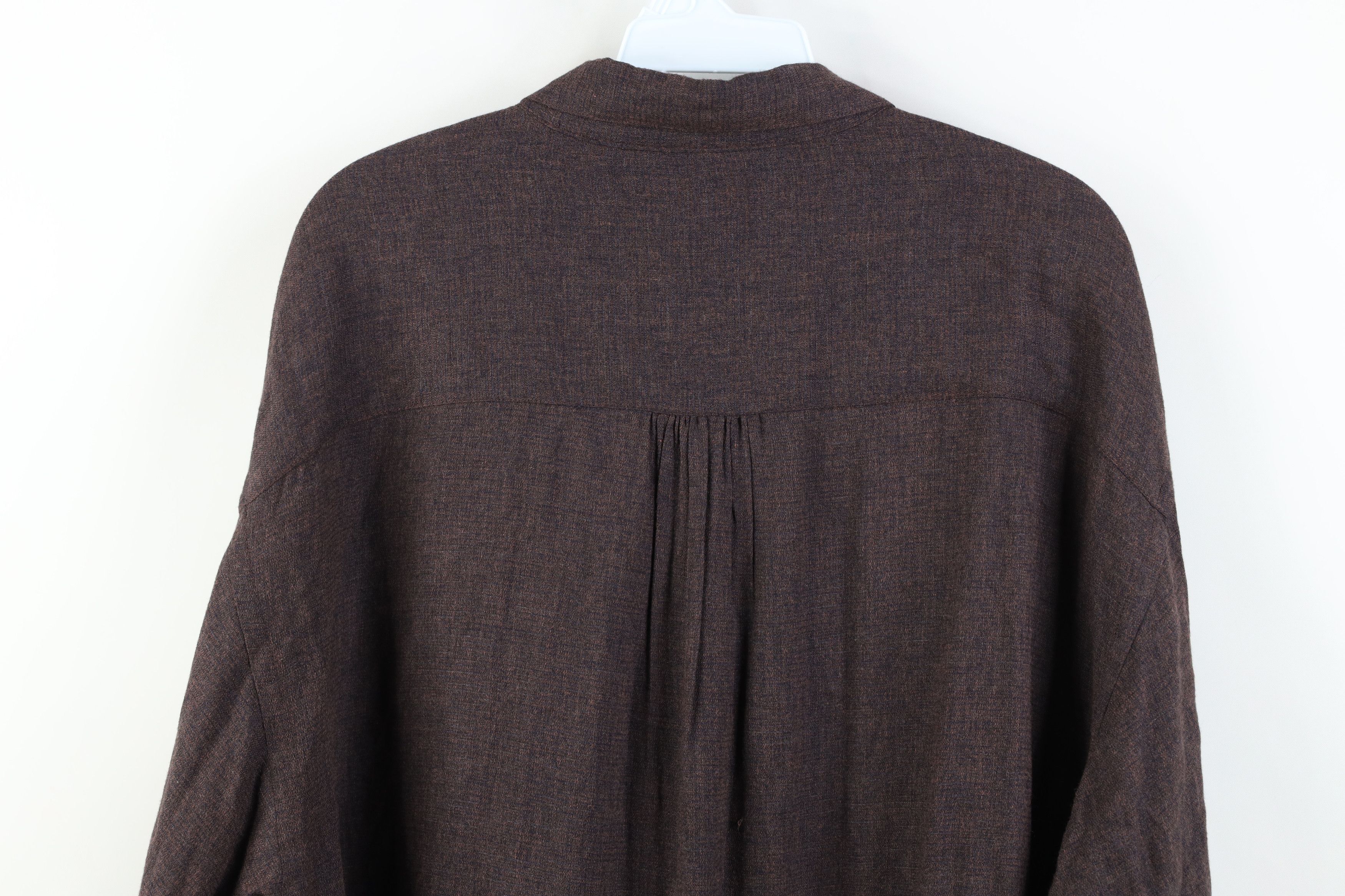 Vintage Vintage 90s Streetwear Rayon Gabardine Button Down Shirt Size US L / EU 52-54 / 3 - 13 Thumbnail