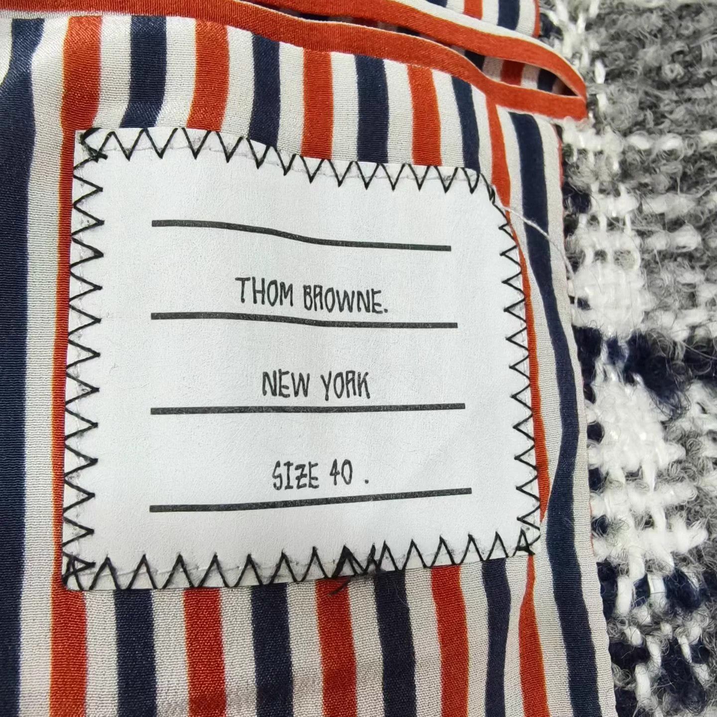Thom Browne Thom Browne Wool Blend Knit Coat - Size 40 - New Size 40S - 5 Thumbnail