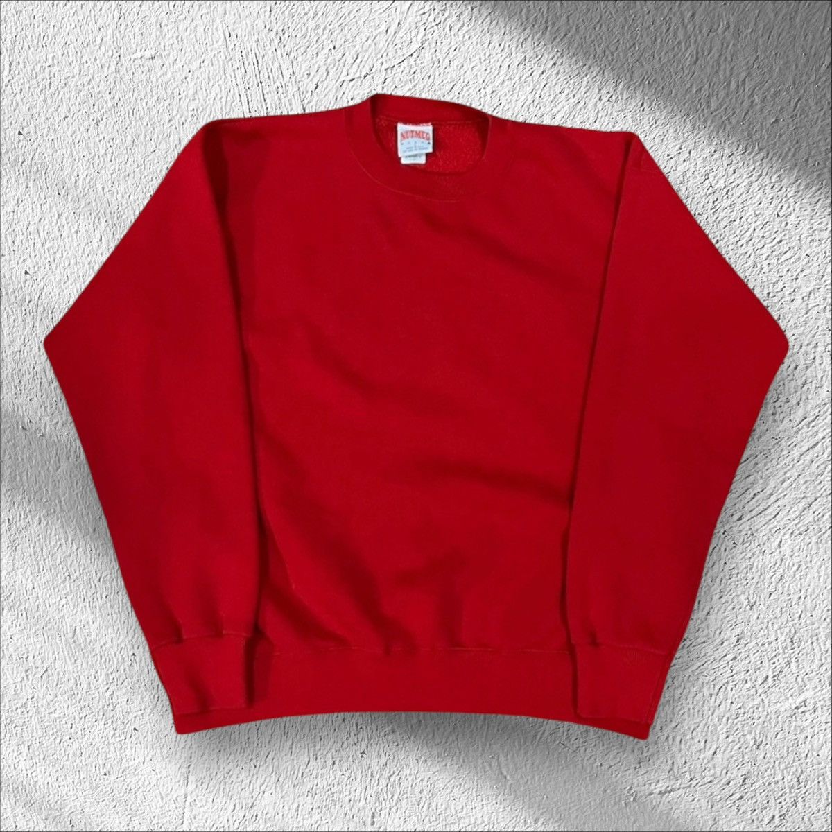 Nutmeg × Vintage Vintage 90s Nutmeg Mills Blank Red Pullover Crewneck Size US L / EU 52-54 / 3 - 1 Thumbnail
