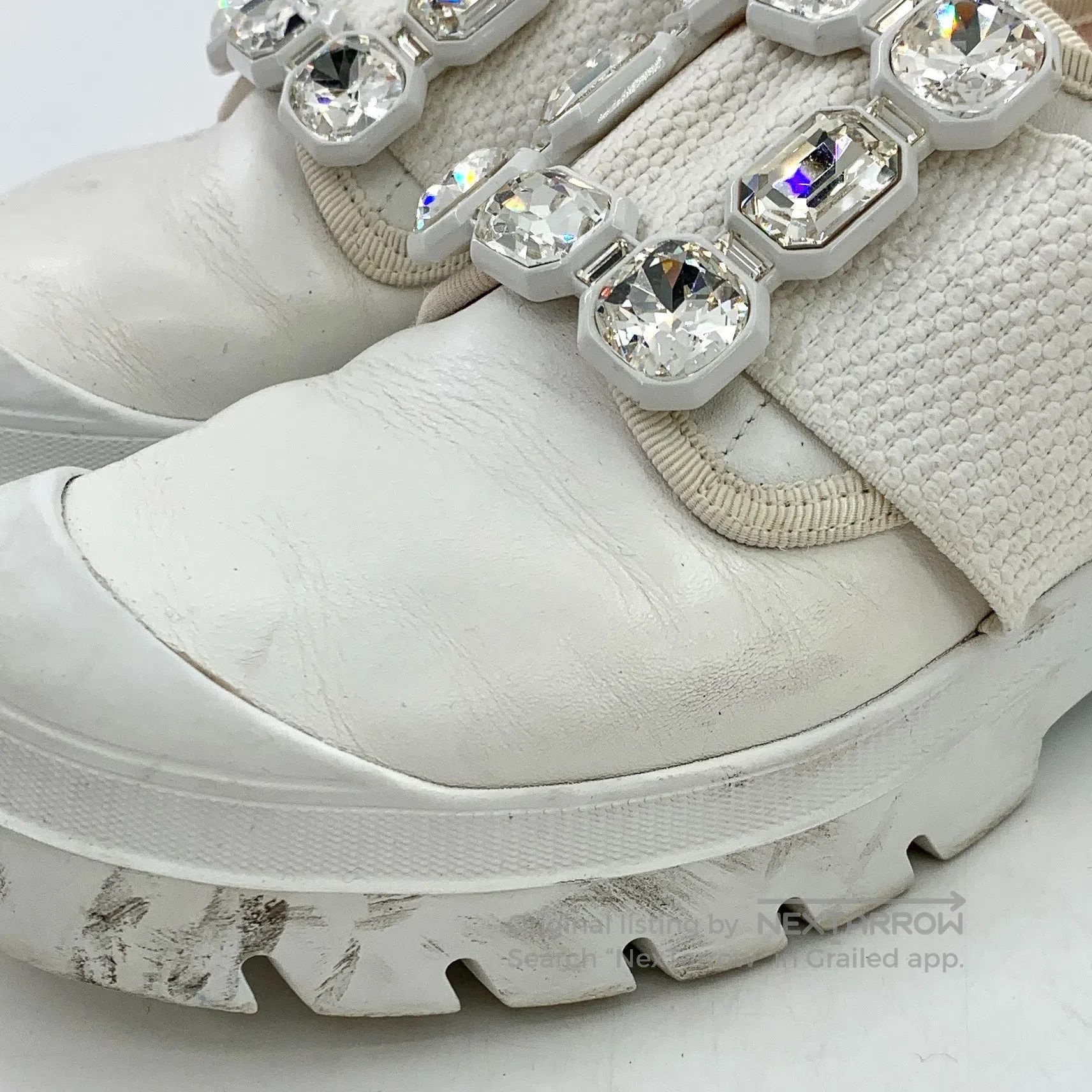 Roger Vivier Roger Vivier White buckle diamond-studded casual low-heele Size US 5.5 / IT 35.5 - 9 Thumbnail