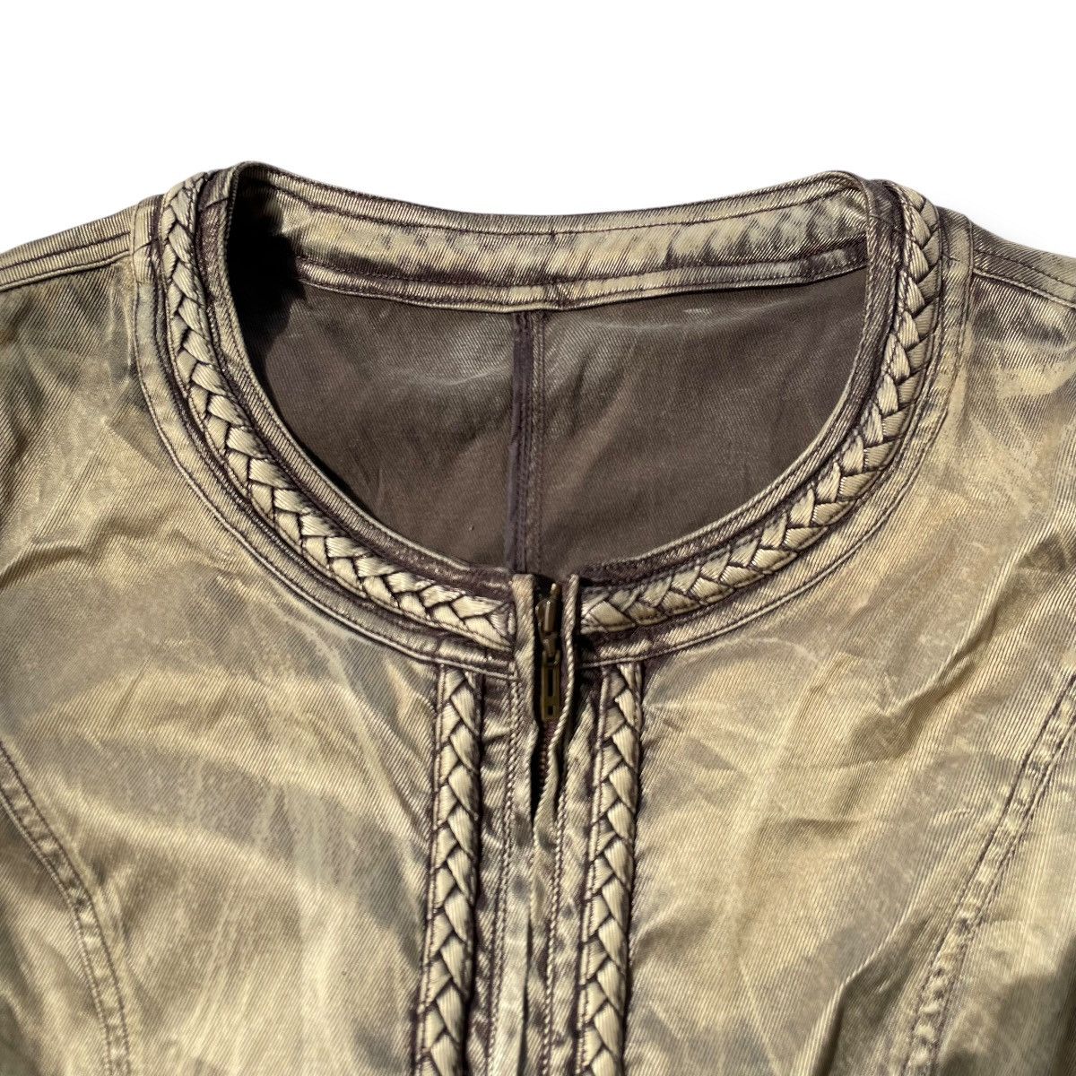 Le Grande Bleu (L.G.B.) 🇯🇵 PLUSIV FULL ZIP CROPPED WAXED JACKET Size M / US 6-8 / IT 42-44 - 6 Thumbnail