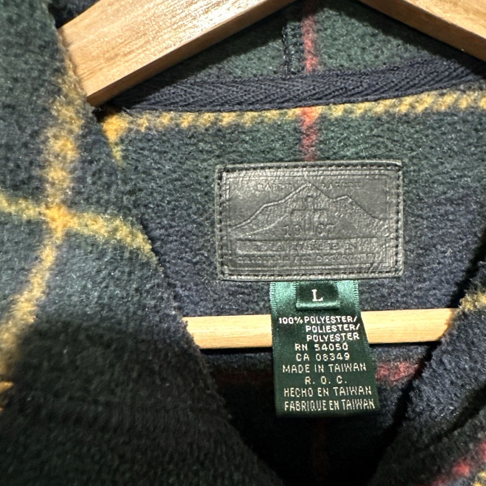 Ralph Lauren VINTAGE Ralph Lauren Hooded Vest Plaid Fleece Full Zip Pockets Women’s Size L Black Size L / US 10 / IT 46 - 3 Thumbnail