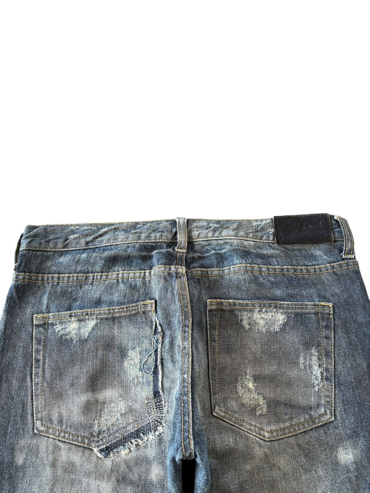 JACKROSE Vintage Japanese Jackrose Vomit Distressed Flare Jeans Size US 33 - 4 Thumbnail