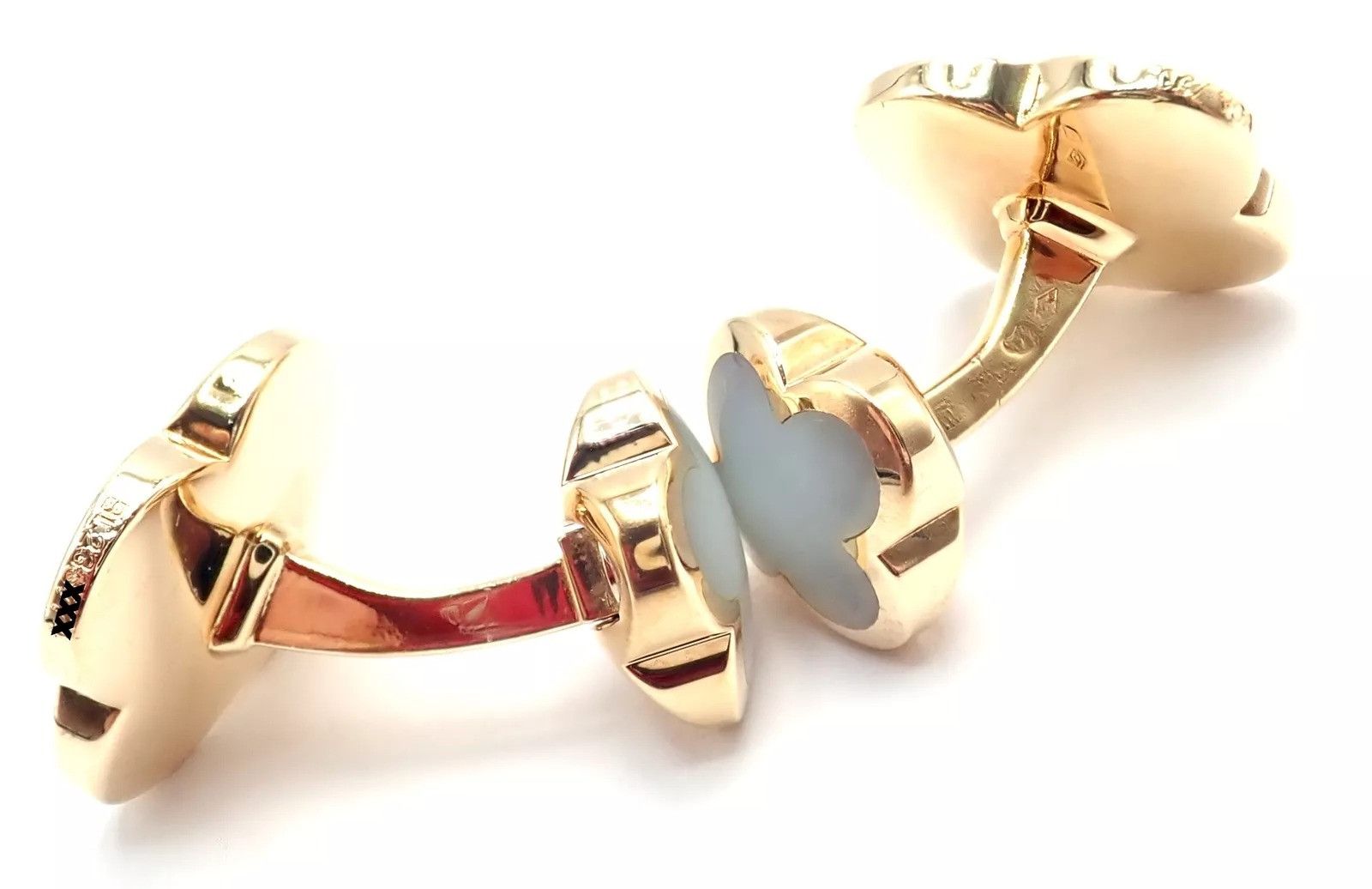 Van Cleef & Arpels Cleef & Arpels 18k Pure Alhambra Mother Of Pearl Cufflinks Size ONE SIZE - 3 Thumbnail