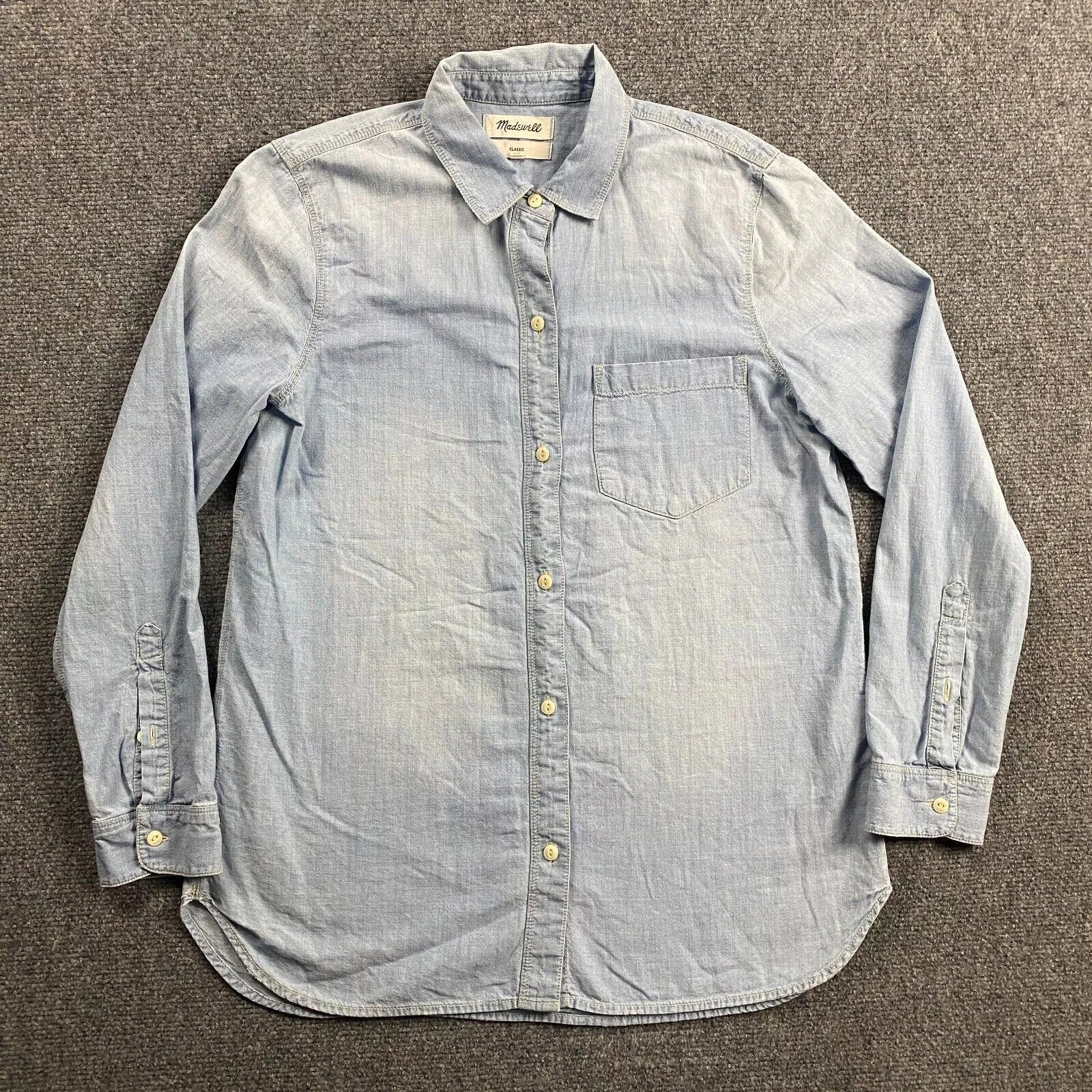 Madewell Madewell Top Women's Medium Blue Classic Button Up Size M / US 6-8 / IT 42-44 - 1 Thumbnail