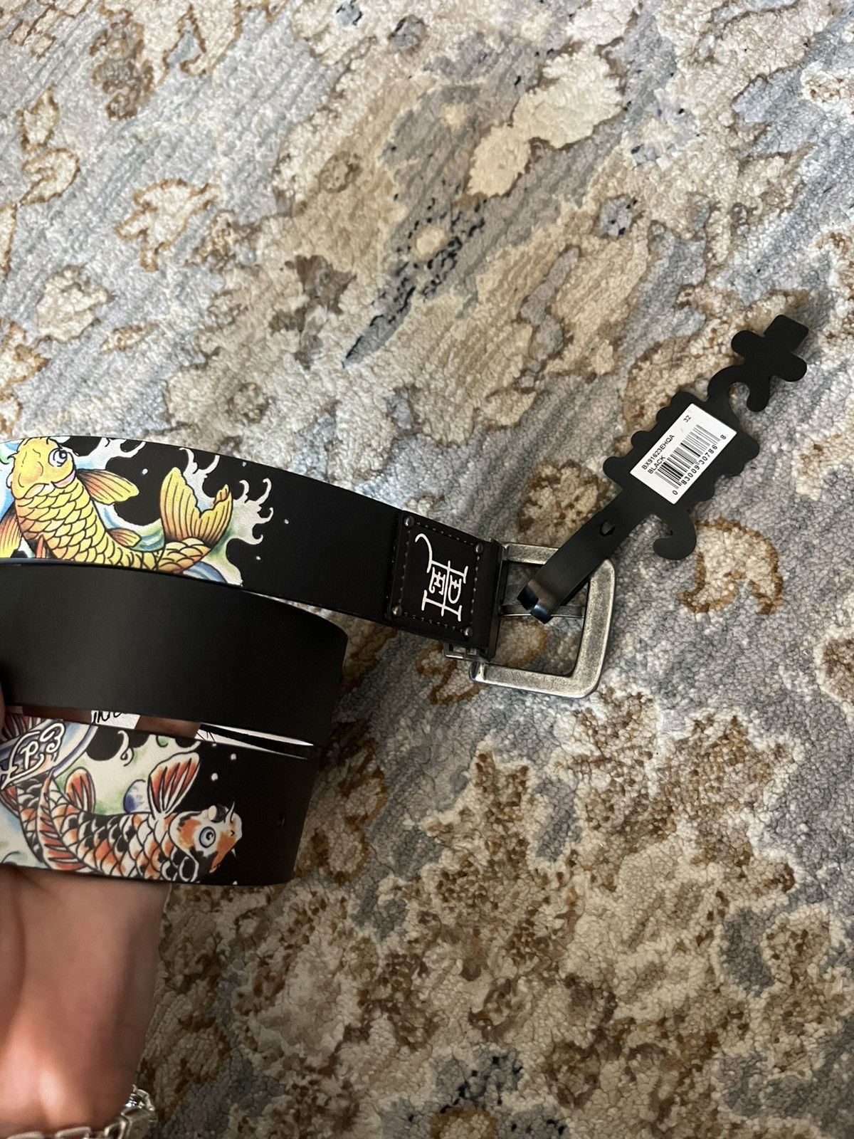 Ed Hardy REVERSIBLE ED HARDY GRAPHIC Y2K BELT 32 Size 32 - 2 Thumbnail