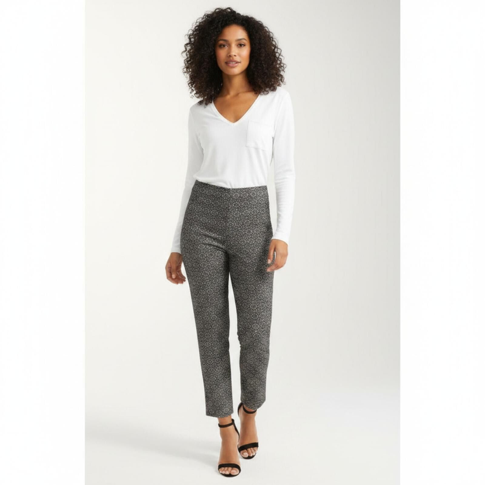 Other 89TH + MADISON Trousers 10 Black White Geometric Metallic Size 32" / US 10 / IT 46 - 1 Thumbnail