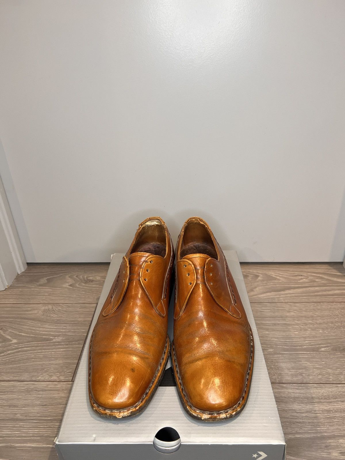 Vintage Vintage brown heeled dress shoes Size US 9 / EU 42 - 1 Thumbnail