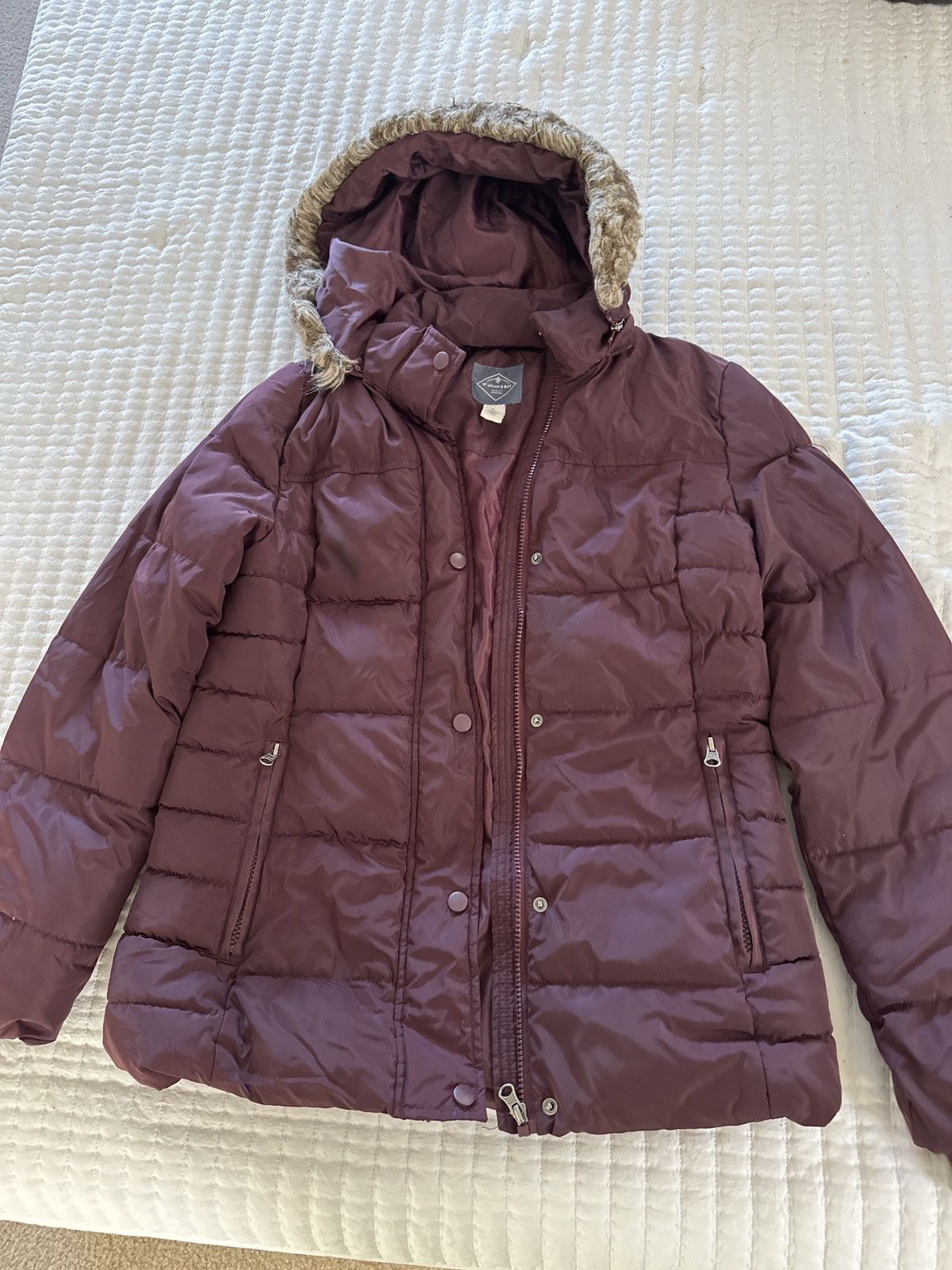 Designer St John Bay Hooded Puff Jacket Size S / US 4 / IT 40 - 1 Thumbnail