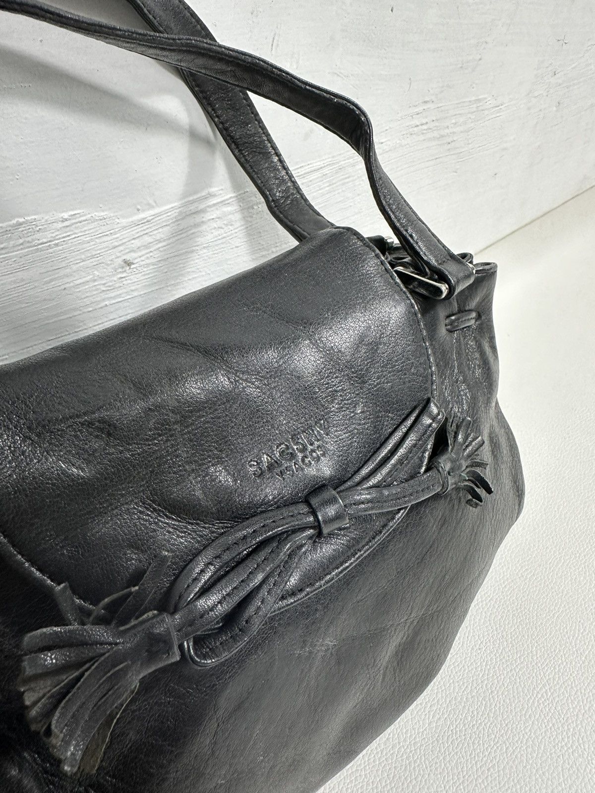 Yohji Yamamoto Ysaccs By Yohji Yamamoto Leather hobo Bag Size ONE SIZE - 7 Thumbnail