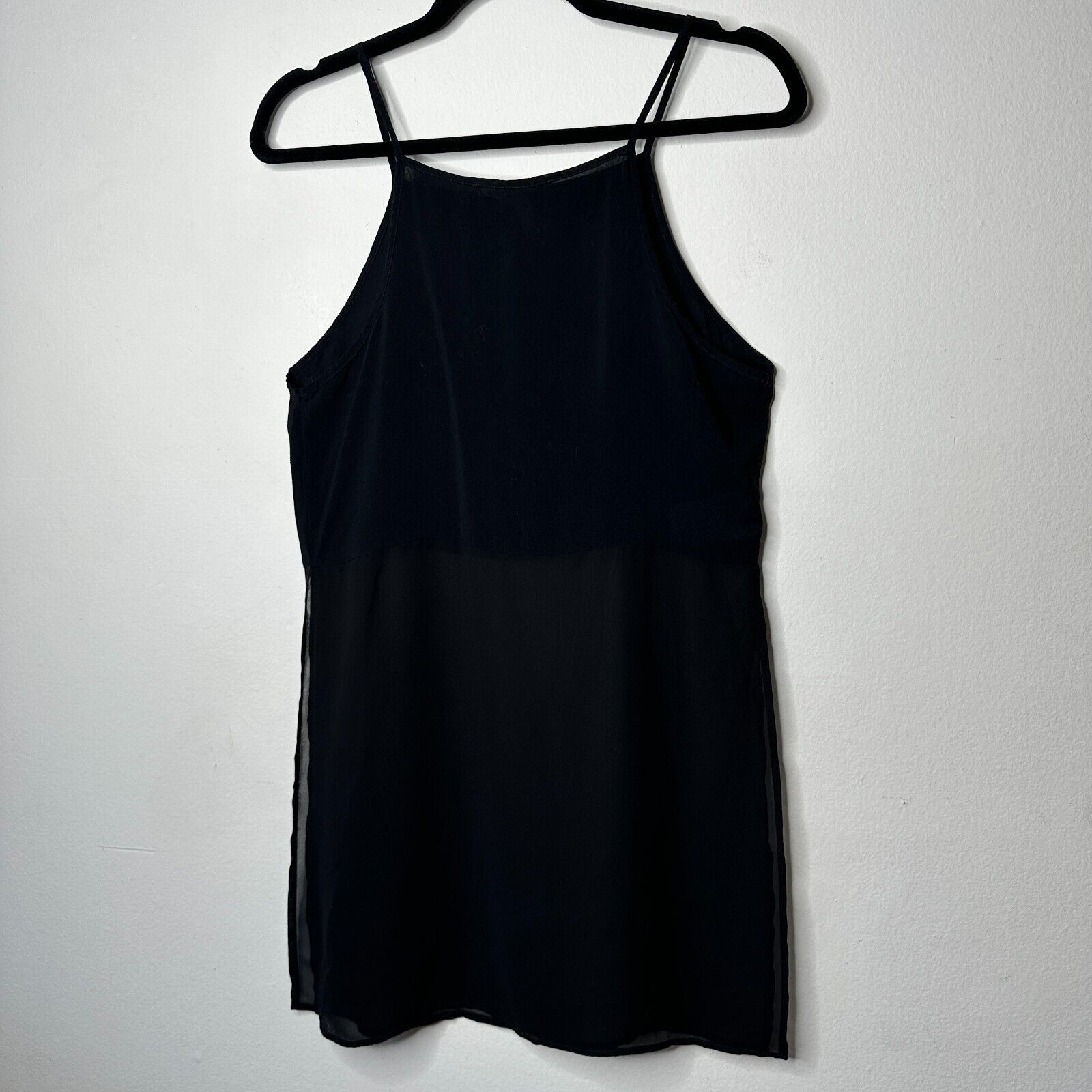 Other BCBGeneration Black Sheer Side-Slit Crop Tank Cami SM Size S / US 4 / IT 40 - 7 Thumbnail