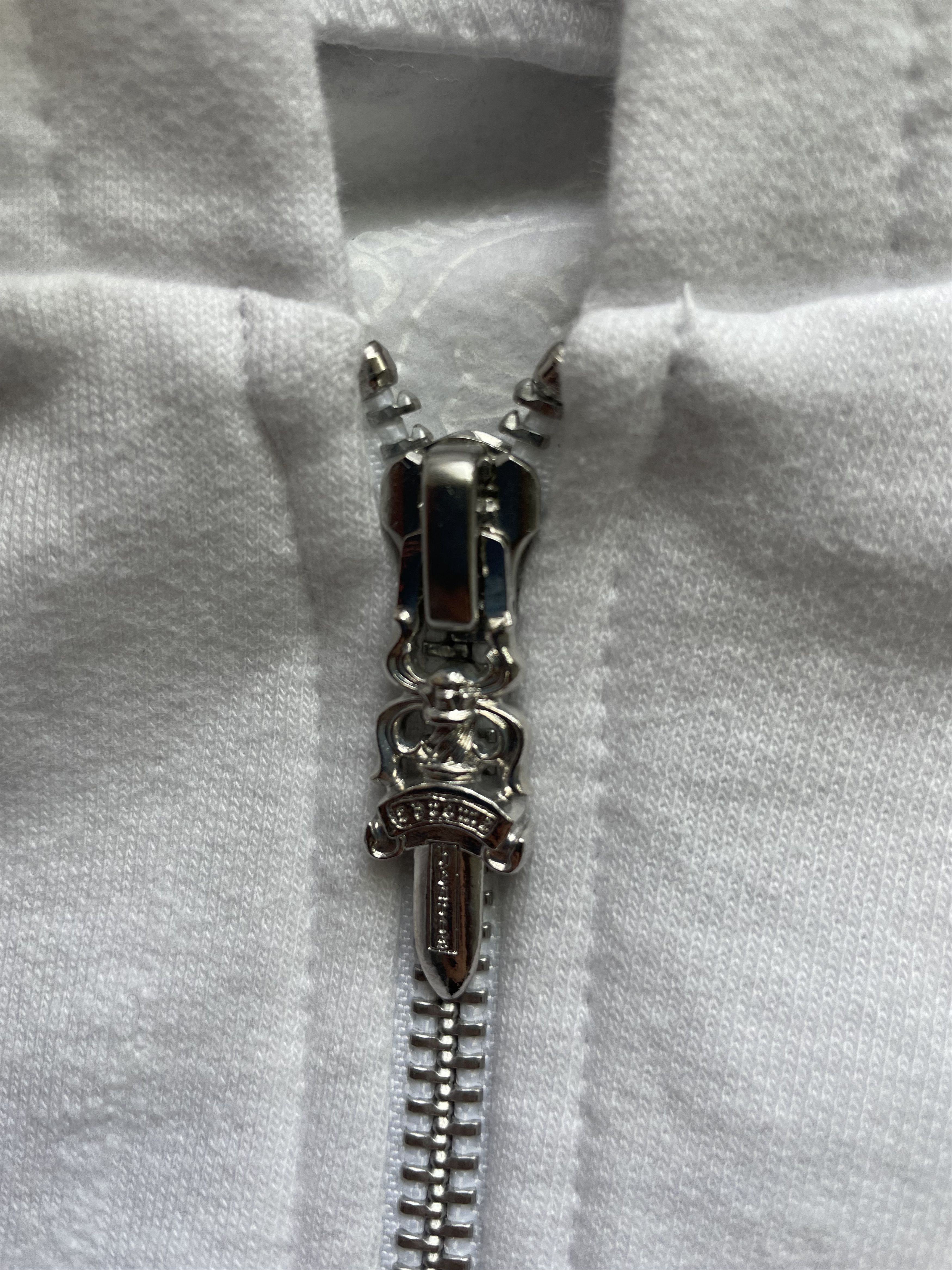 Chrome Hearts Chrome Hearts White Scroll Zip Up Hoodie Size US XXL / EU 58 / 5 - 3 Thumbnail