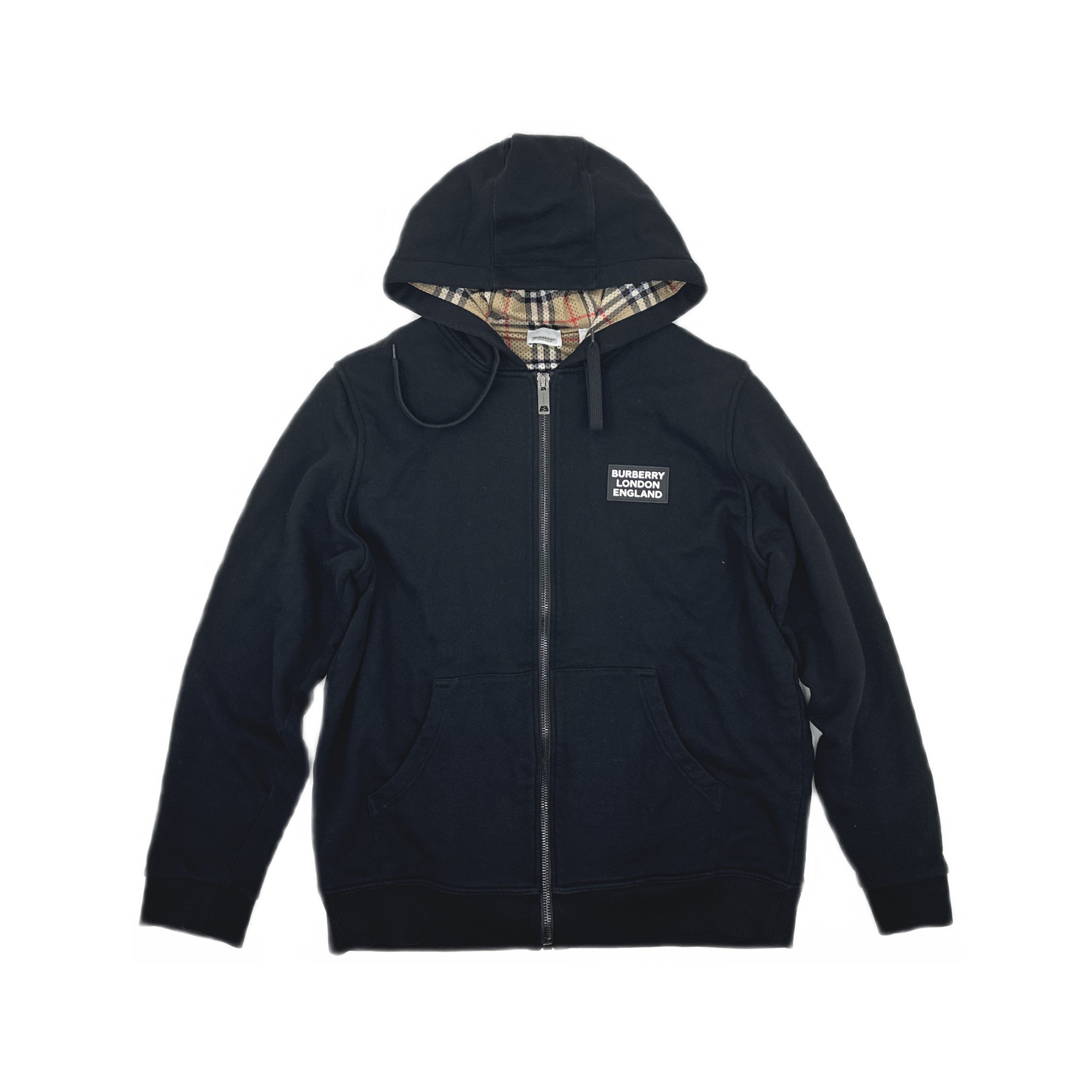 Burberry Burberry London check black zip up hoodie | Grailed