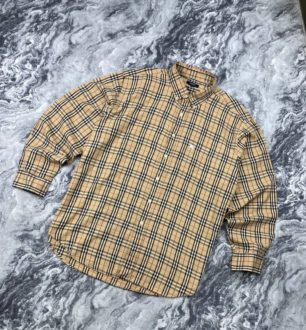 Vintage Burberry Shirt Button Up Nova Check Long Sleeve