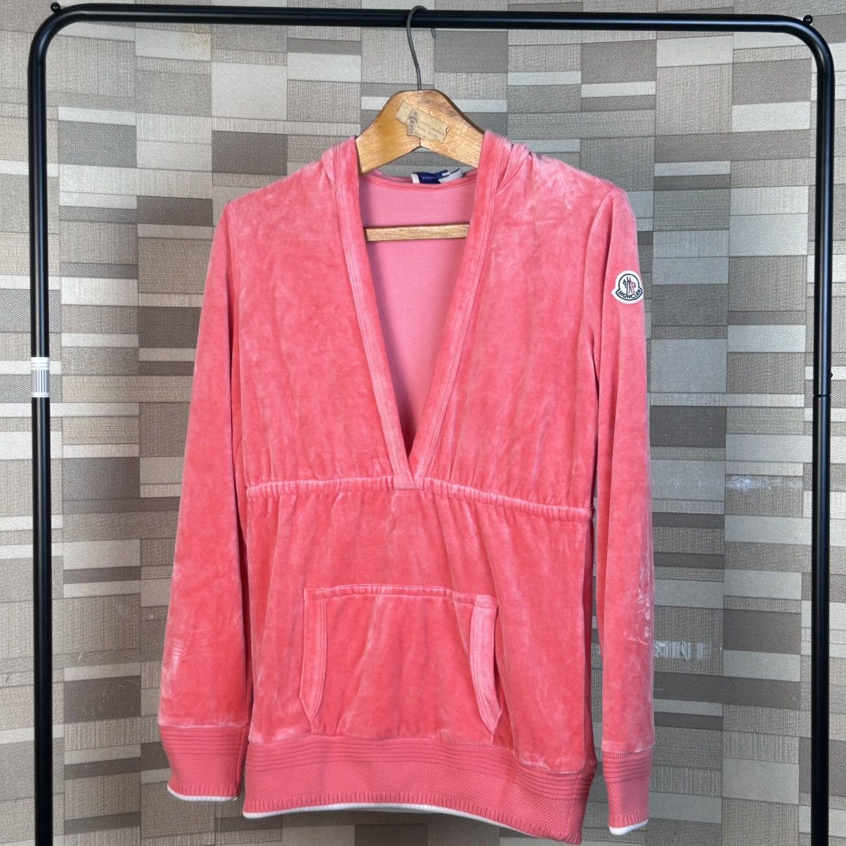 Moncler Moncler W v-neck pink hoodie Size S / US 4 / IT 40 - 4 Thumbnail
