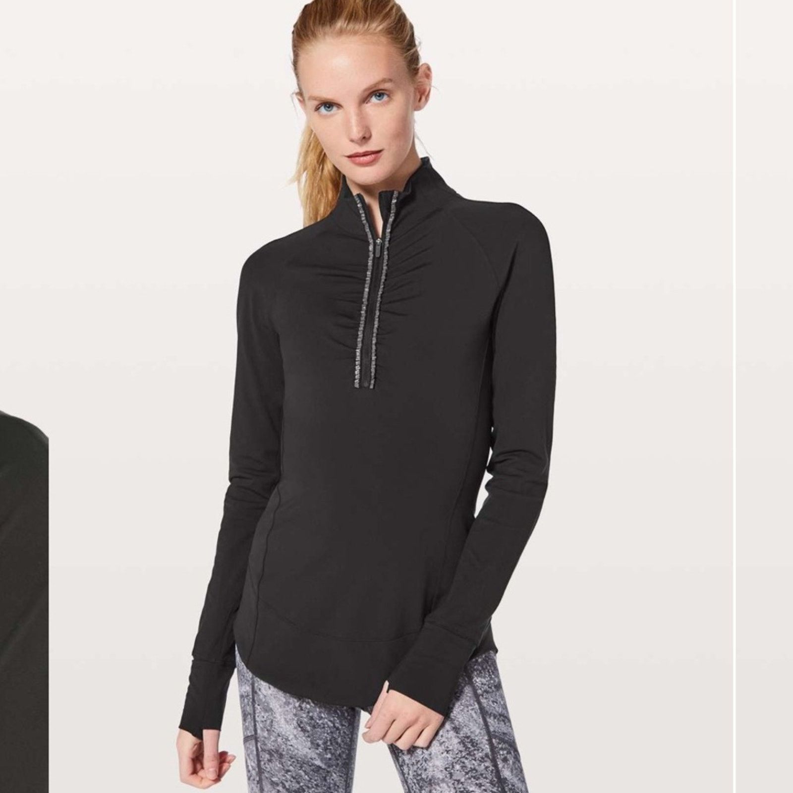 Lululemon Lululemon Fast As Light 1/2 Zip – Black – Estimated Size 6 Size M / US 6-8 / IT 42-44 - 1 Thumbnail