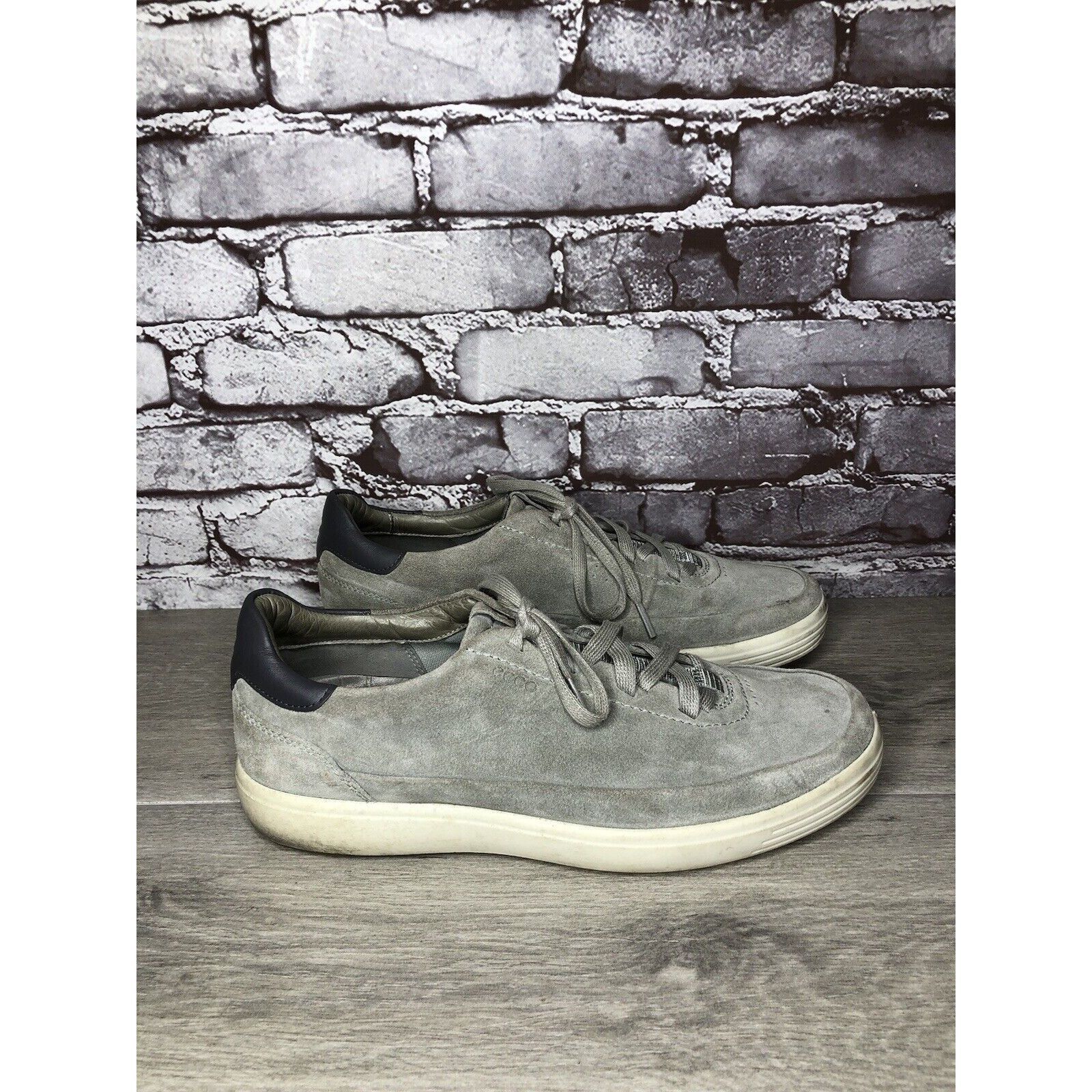 Ecco ECCO Grey Suede Leather Lace Up Comfort Casual Sneakers Shoe Size US 10 / EU 43 - 17 Thumbnail