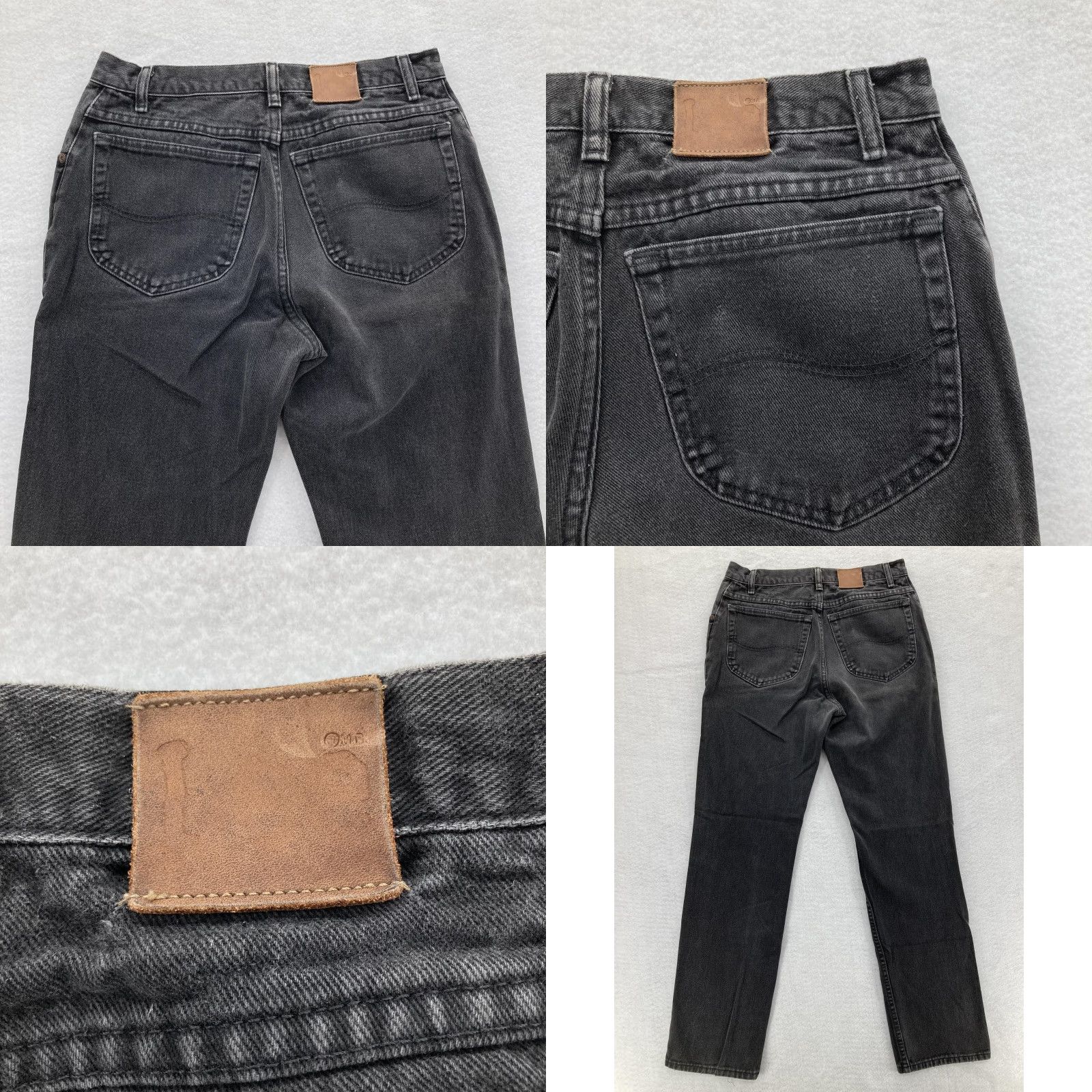 Lee VINTAGE Lee Jeans Mens 31x32 Straight Regular Black Charcoal Wash 90s Grunge Denim Size US 31 - 9 Thumbnail