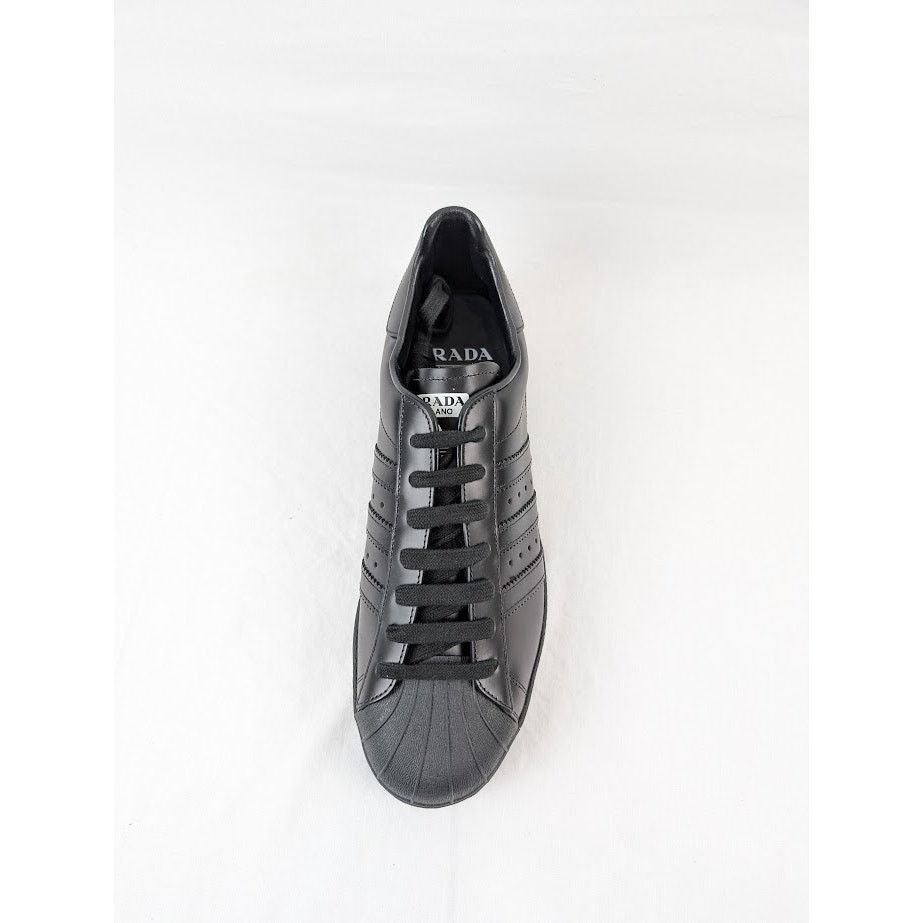 Prada o1rshd1 Brushed Calf Low-Top Sneakers in Black Size US 9.5 / EU 42-43 - 6 Thumbnail