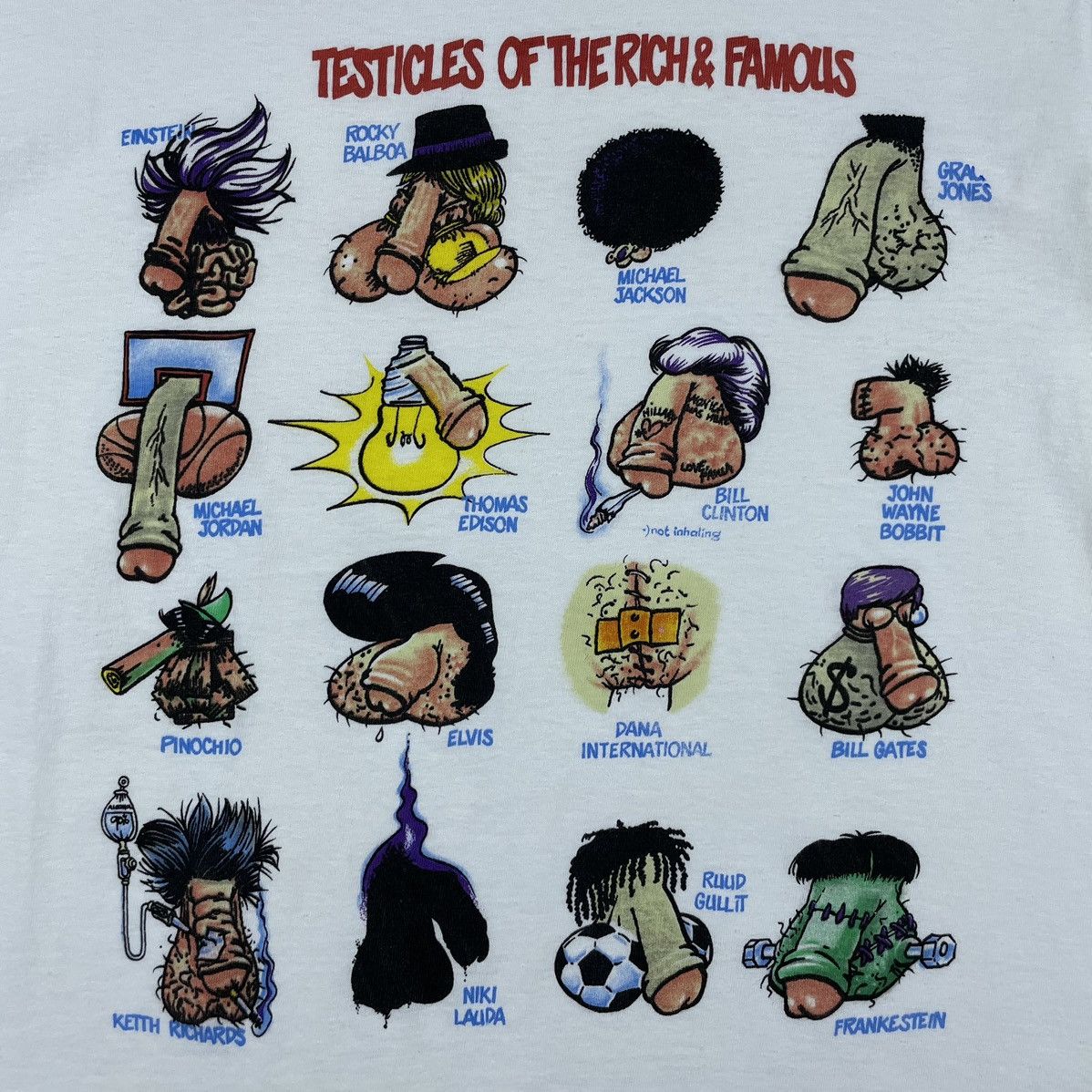 Vintage Vintage funny print T-shirt Testicles of the Rich & Famous Size US M / EU 48-50 / 2 - 5 Thumbnail