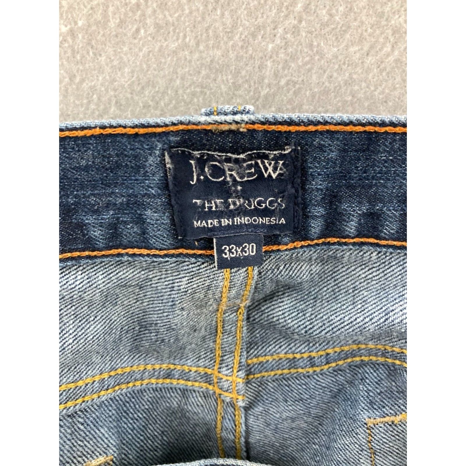 J.Crew J.CREW Jeans Mens 33x30 The Duggs Med Blue Straight Leg Slim Vintage No 5-Pocket Denim Cotton Blend Modern Fit Size US 33 - 7 Thumbnail