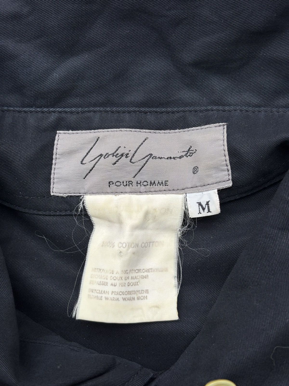 Yohji Yamamoto 1980s Pour Homme Oversized Button Shirt Size US M / EU 48-50 / 2 - 4 Thumbnail