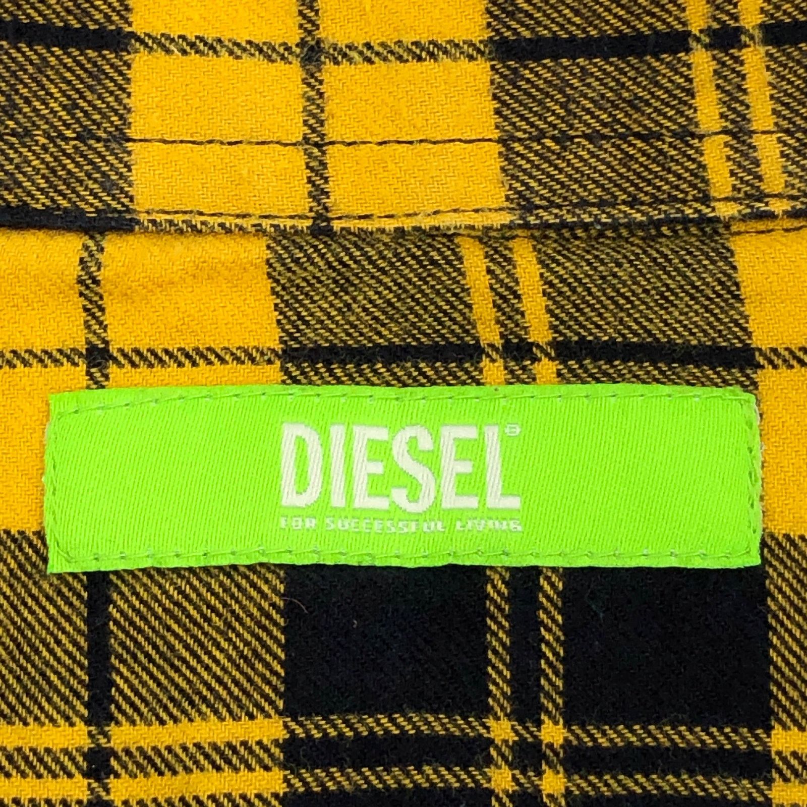 Diesel Diesel Sz XXL Shirt Flannel East Long Chk Yellow Black Snaps Size US XXL / EU 58 / 5 - 15 Thumbnail