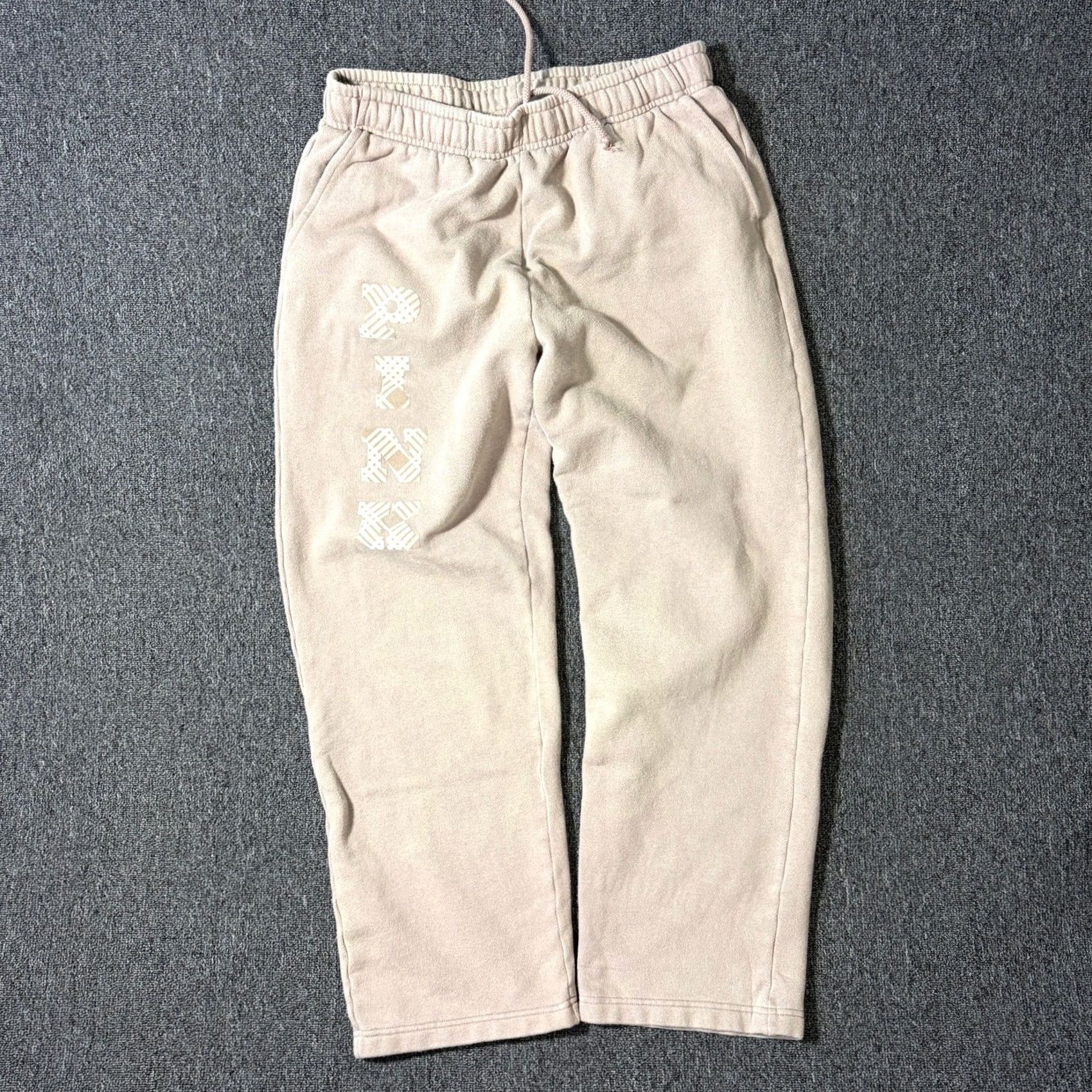Victoria's Secret VINTAGE Victoria's Secret Pink Tan Beige Baggy Lounge Sweatpants M Women Blue Size 32" / US 10 / IT 46 - 2 Thumbnail