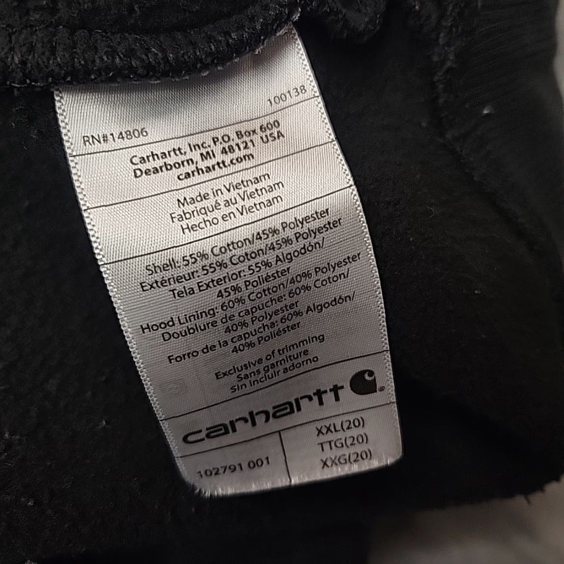 Carhartt VINTAGE Carhartt Hoodie Womens XXL 20 Black Relaxed Hooded Work Pullover Sweatshirt Size XXL / US 16-18 / IT 52-54 - 6 Thumbnail
