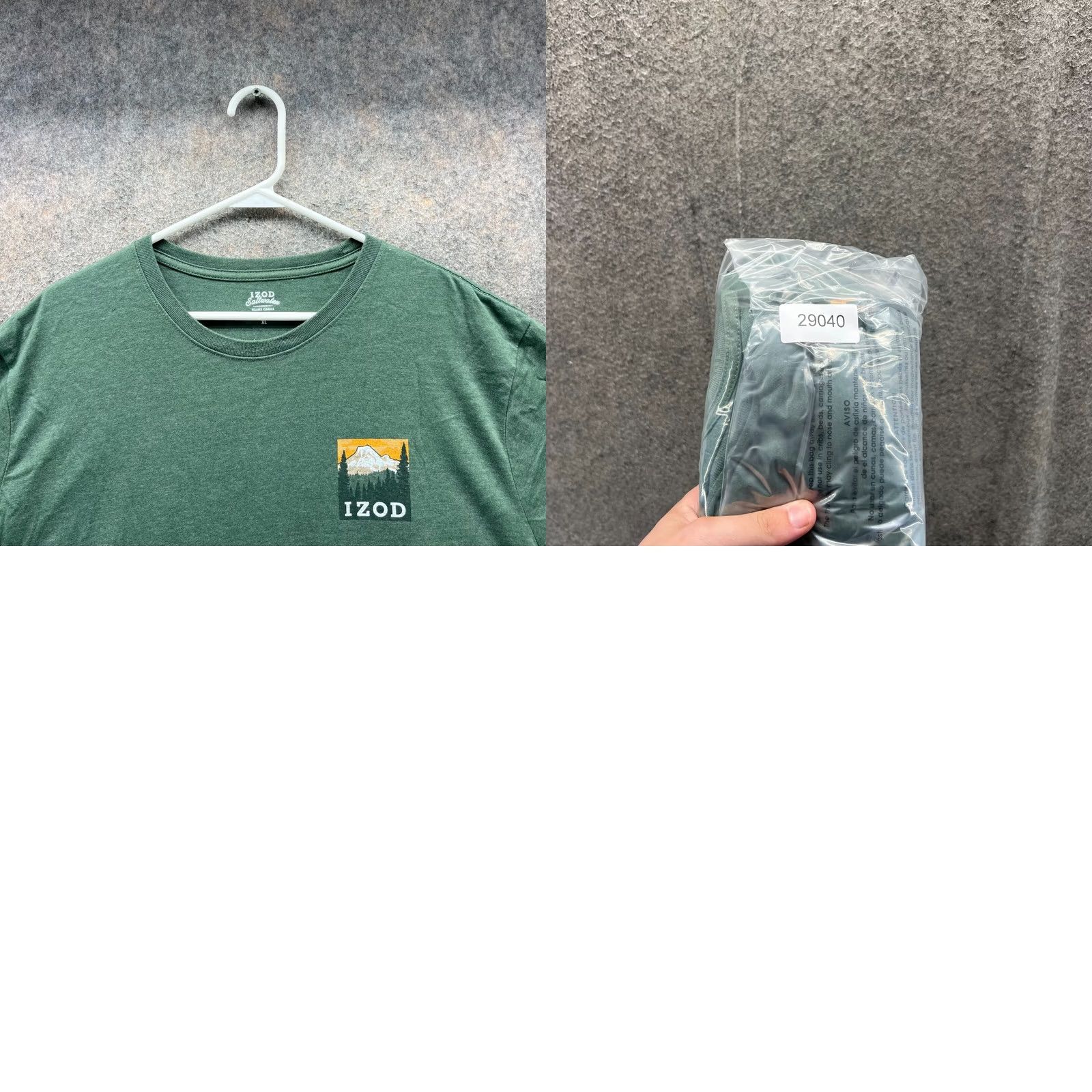 Izod VINTAGE IZOD Shirt Mens XL Green Crewneck Saltwater The Summit Cotton XL TEE Size US XL / EU 56 / 4 - 9 Thumbnail