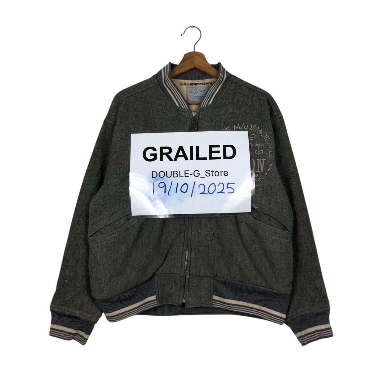 Issey Miyake Vintage Bomber Jacket Detroit Vie Saison Mademoiselle Japan Size US M / EU 48-50 / 2 - 1 Thumbnail